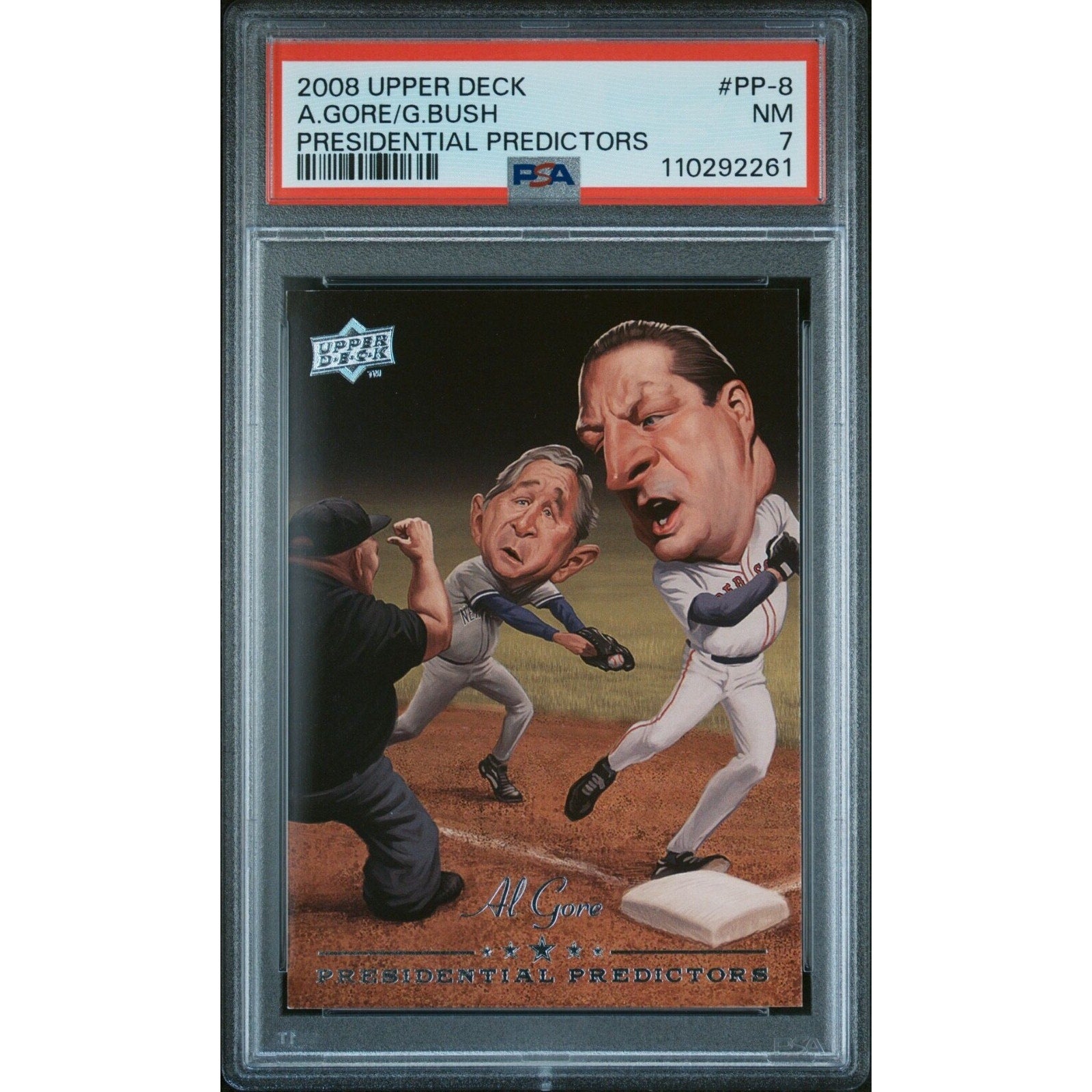 2008 Upper Deck Presidential Predictors Al Gore George W Bush PSA PP-8 card front
