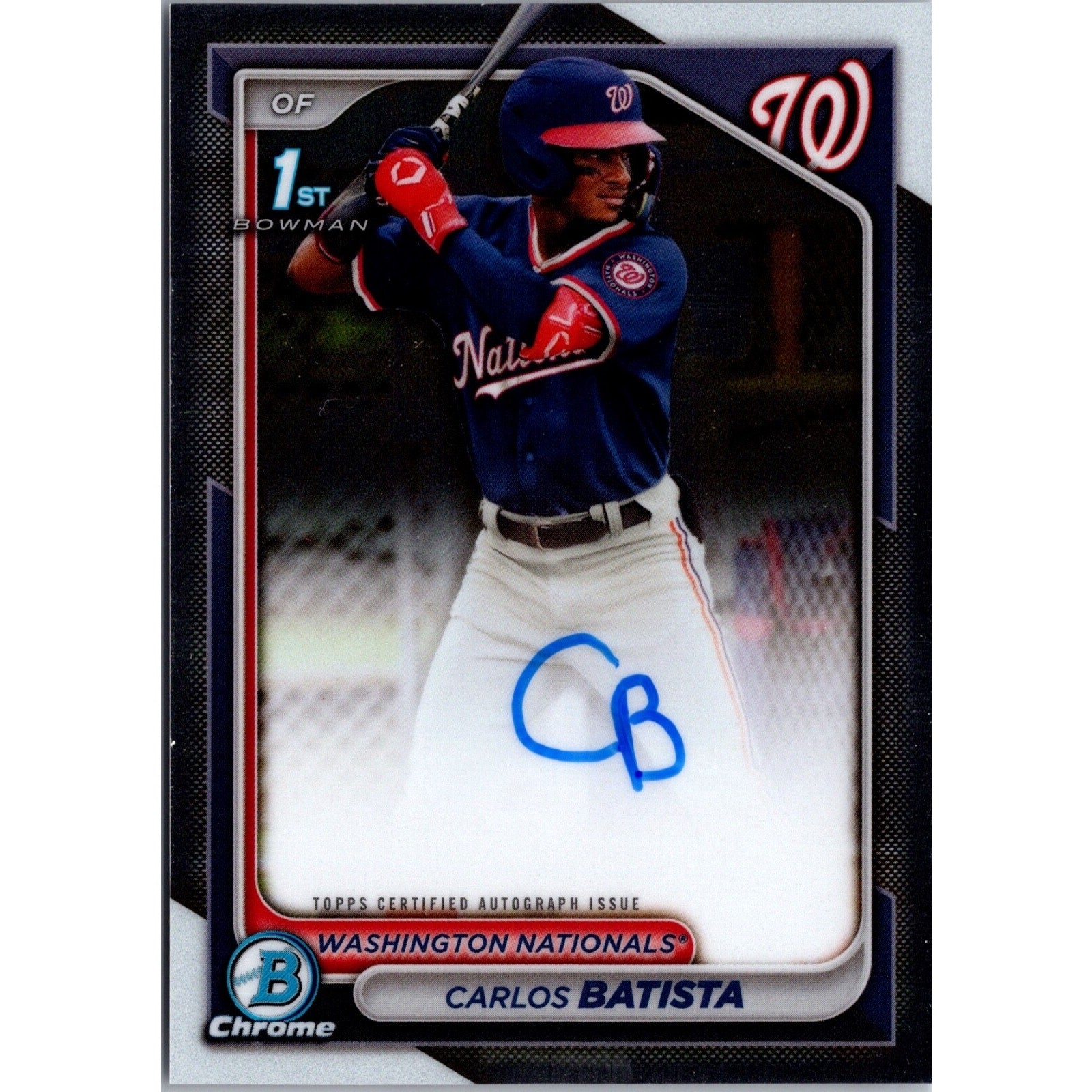 2024 Bowman Draft 1st Chrome Carlos Batista Auto Prospect #CPA-CB Nationals