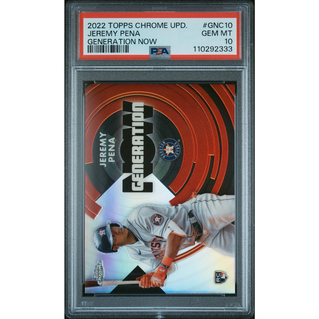 2022 Topps Chrome Update Jeremy Peña Generation Now PSA 10 rookie card front