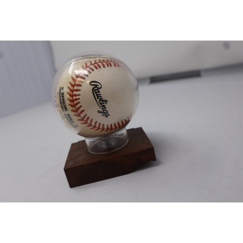 Cal Ripken Jr Signed 2139 #8 Logo Baseball W/Case And Plaque Mailed And Stamped