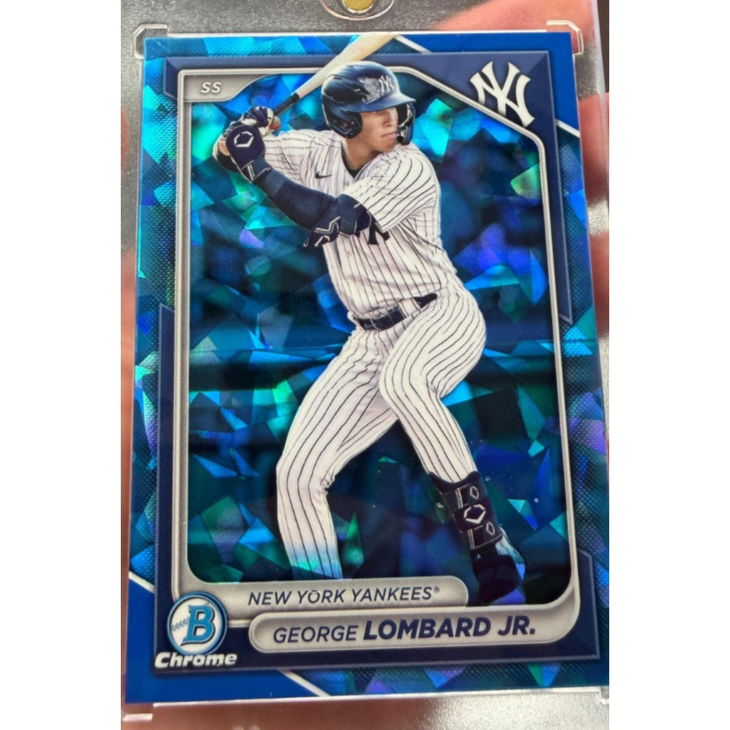 2024 Bowman Sapphire George Lombard Jr. #BDC-118 Blue Sapphire Refractor New York Yankees prospect card front