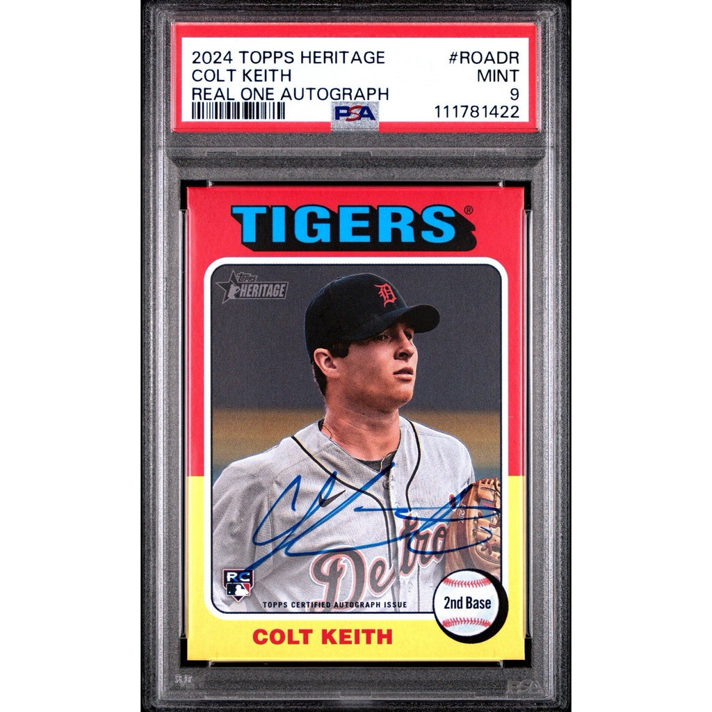 2024 Topps Heritage Colt Keith Real One Autographs PSA 9 Detroit Tigers rookie card