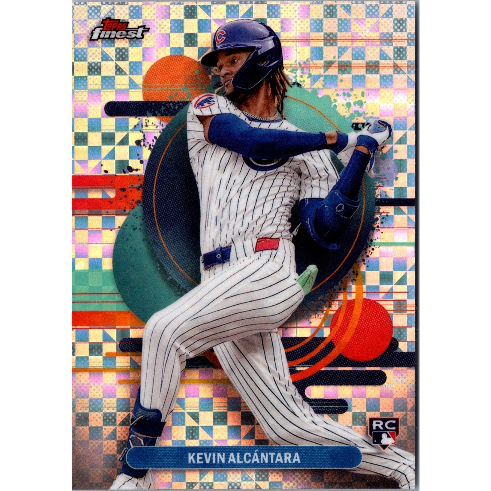 2025 Topps Finest Kevin Alcántara X-Fractor rookie card front