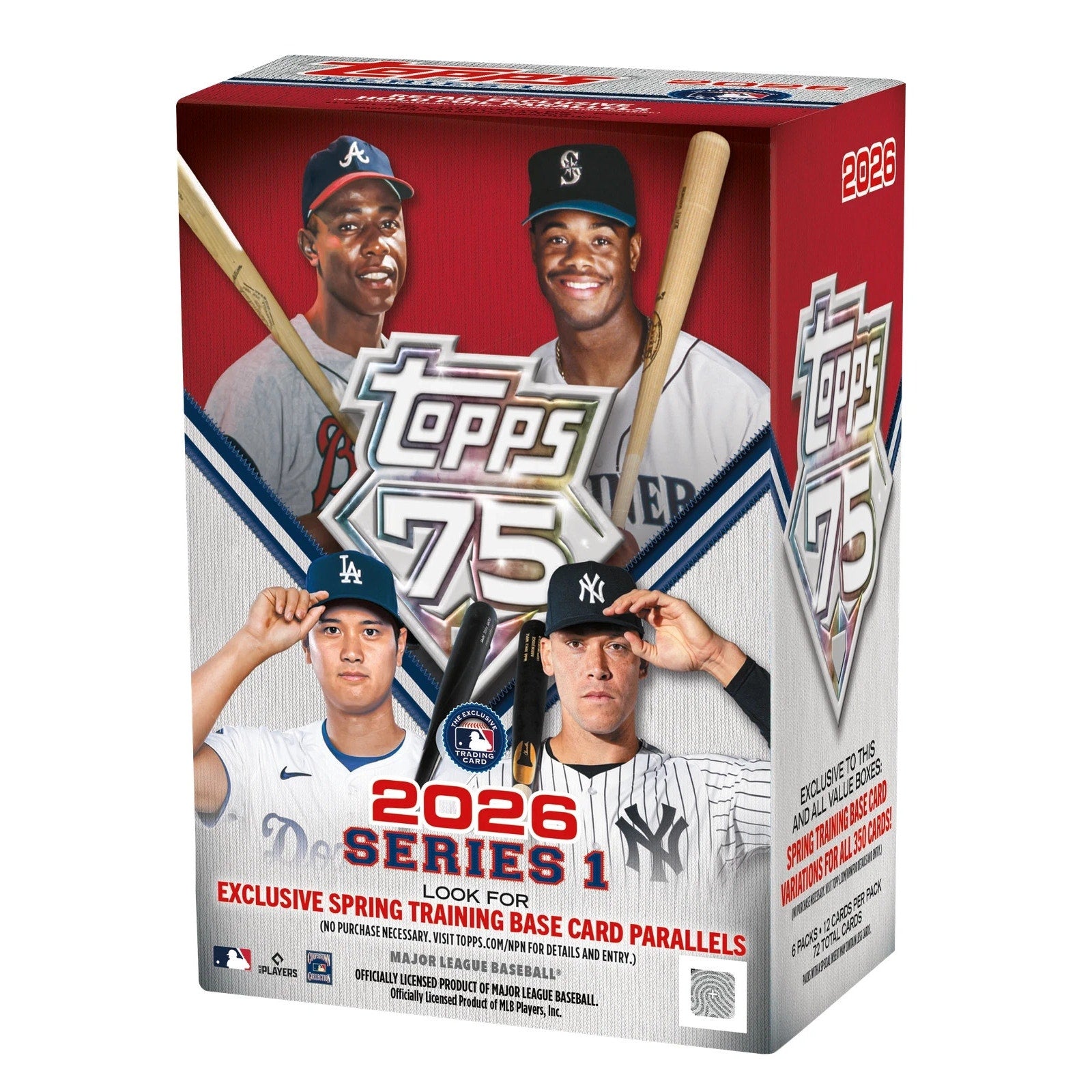 2026 Topps Series 1 Baseball Value Blaster Box sealed MLB trading card box with 72 cards