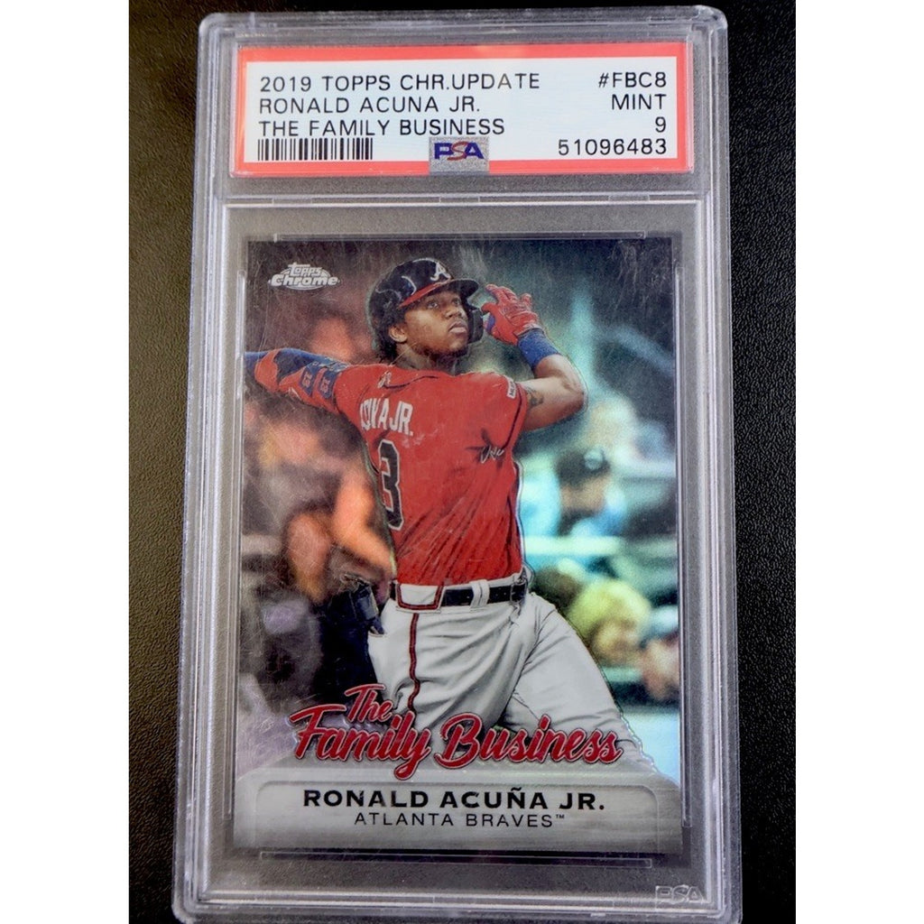 2019 Topps Chrome Family Business RONALD ACUNA JR CARD PSA 9 MINT