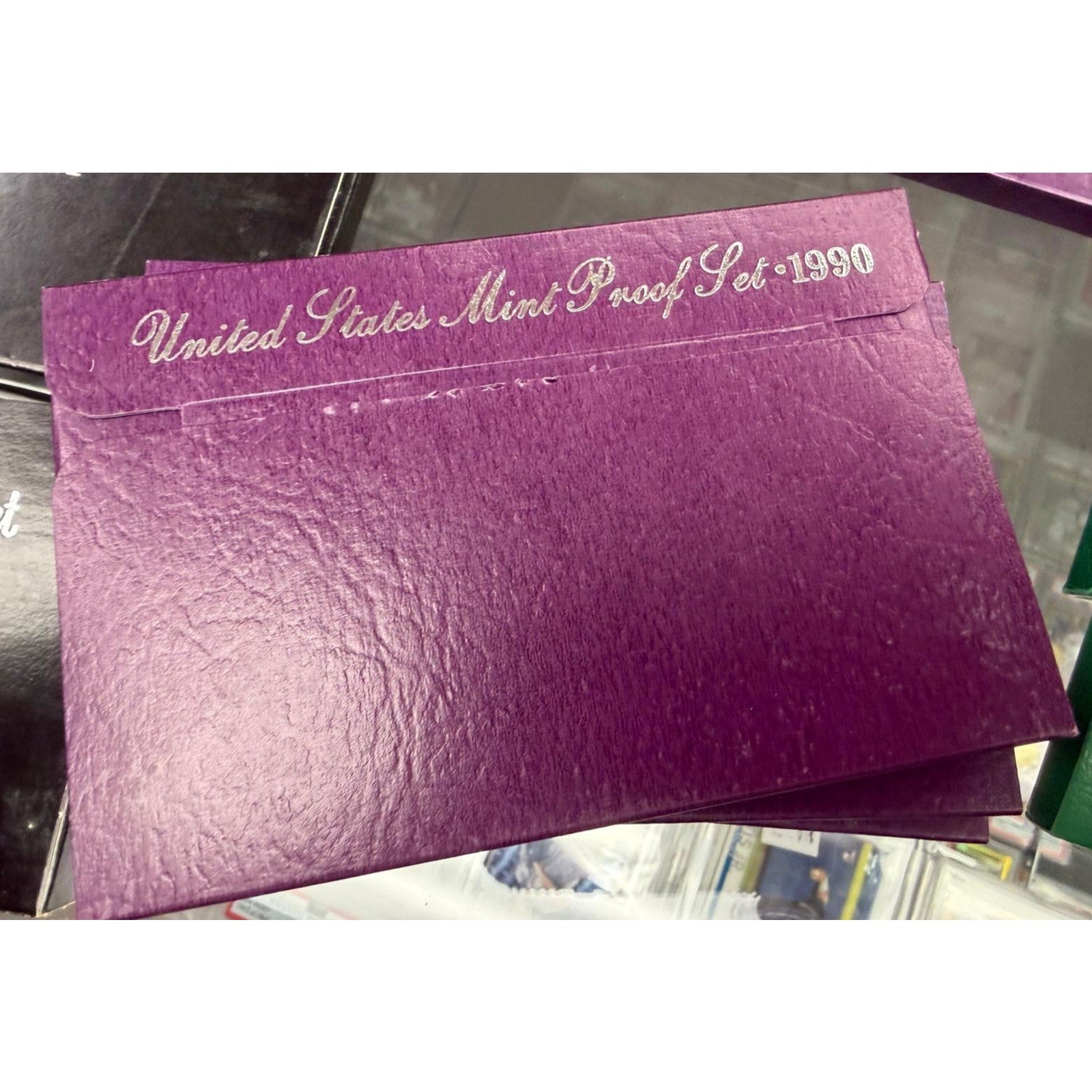 1990 United States Mint Proof Set Original U.S. Mint Coin Collection Purple Case