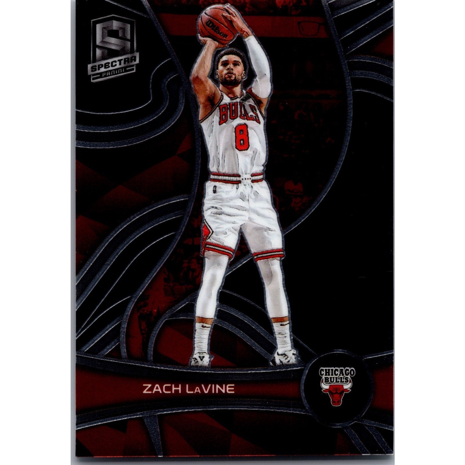 Zach LaVine 2021-22 Panini Spectra Asia Red Prizm #4 Chicago Bulls Color Match