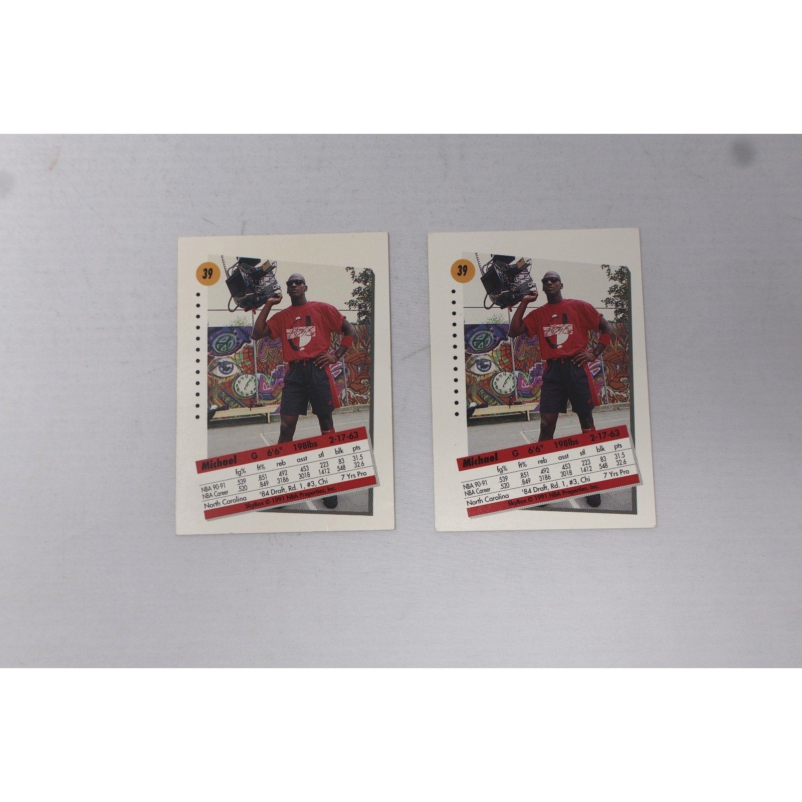 Lot Of 2 Michael Jordan 1991 Skybox #39 NM