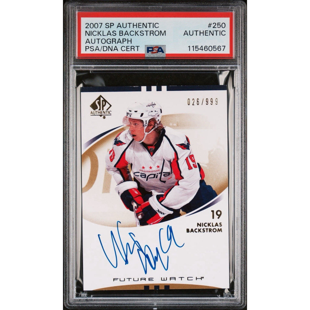 2007 NICKLAS BACKSTROM Autograph SP #250 FUTURE WATCH ROOKIE AUTO /999 PSA RC