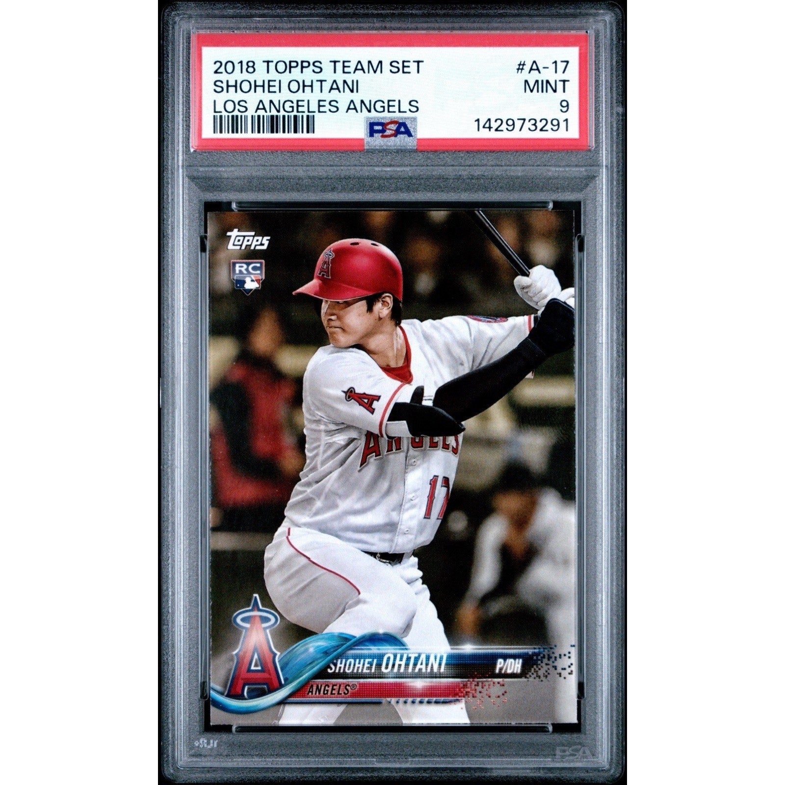 2018 Topps Team Set SHOHEI OHTANI Los Angeles Angels Team Set RC #A-17 PSA 9
