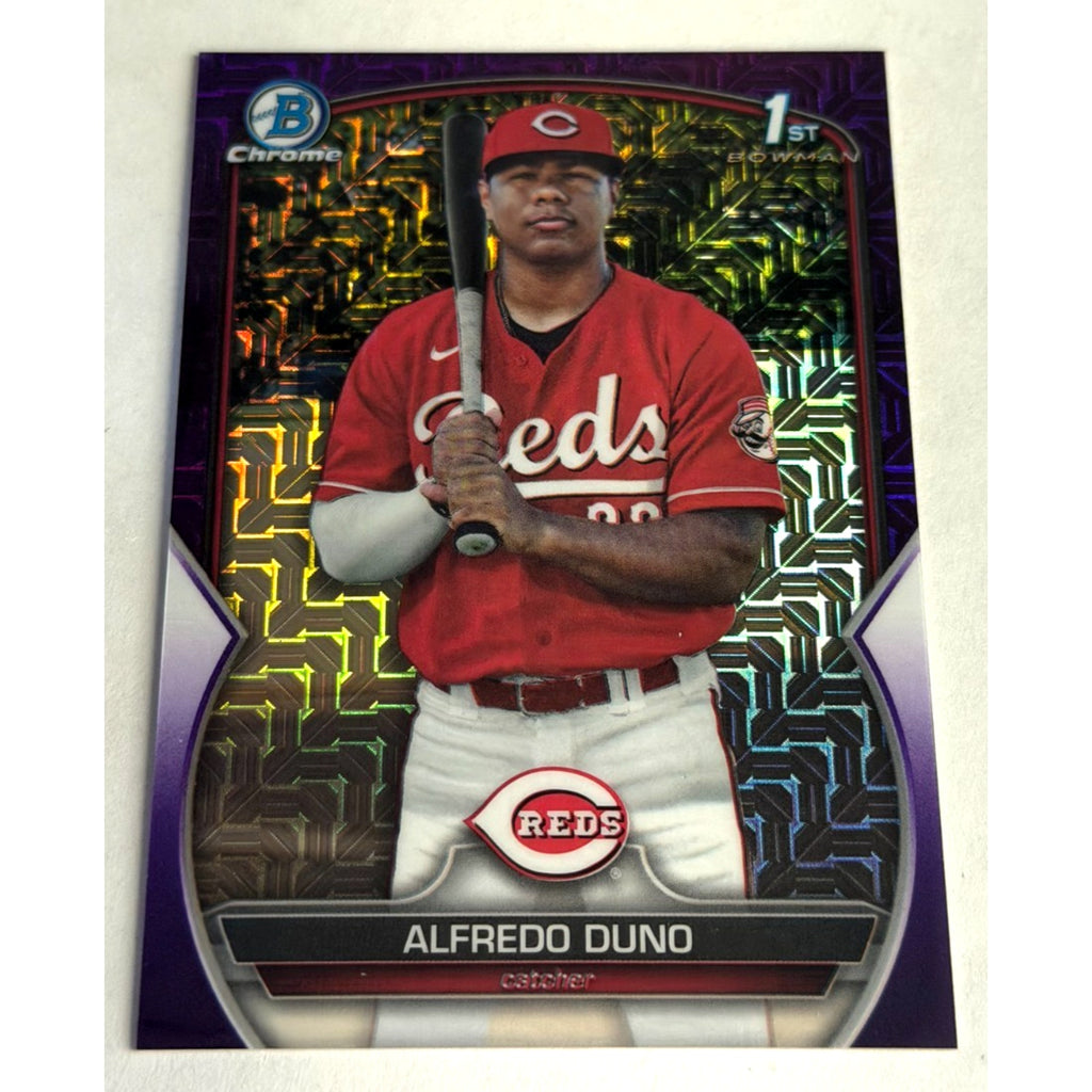 2023 Bowman Chrome Alfredo Duno #BCP-238 Purple Mojo 1st Refractor /250 Rookie