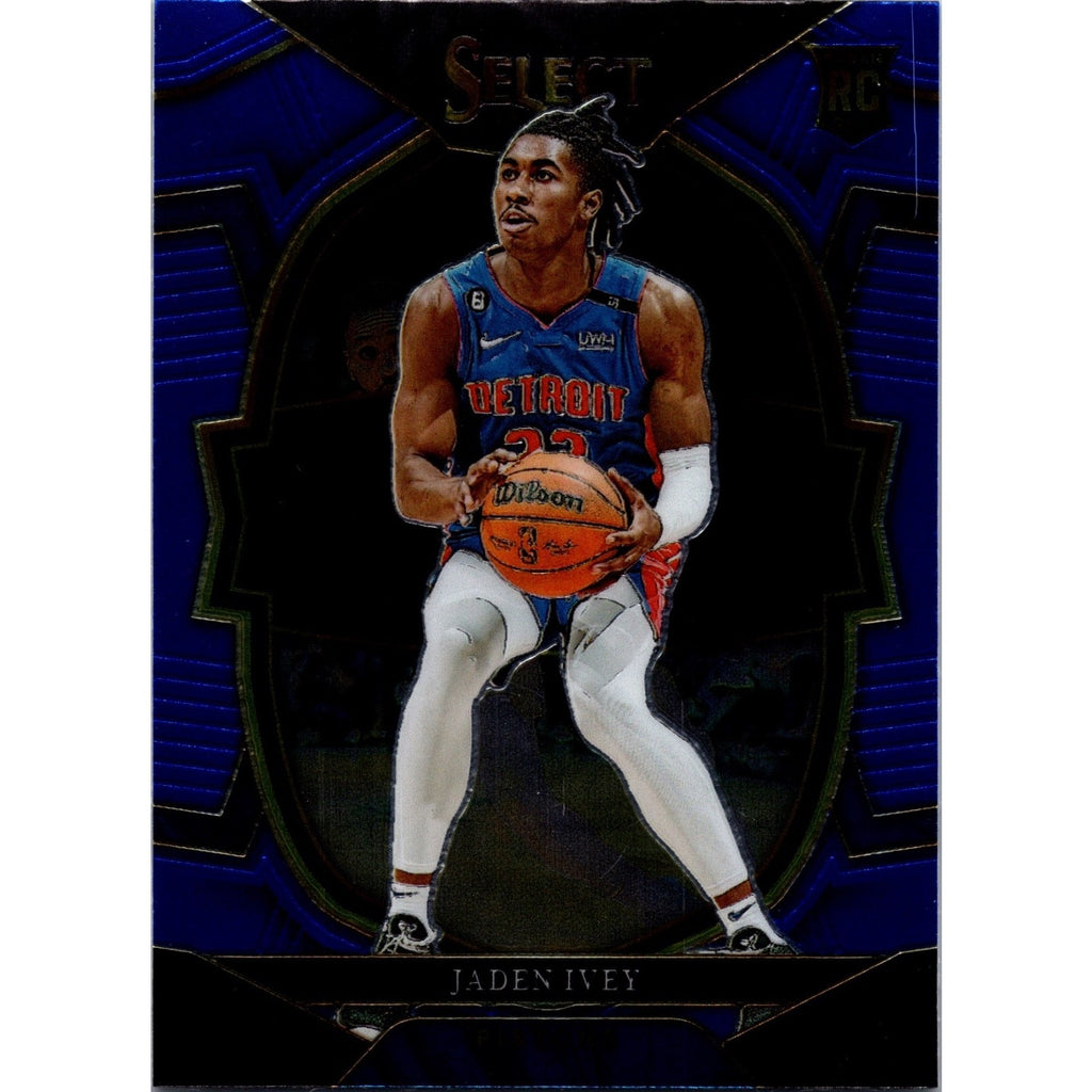 JADEN IVEY #87 2022-23 PANINI SELECT RC BLUE PRIZM DETROIT PISTONS