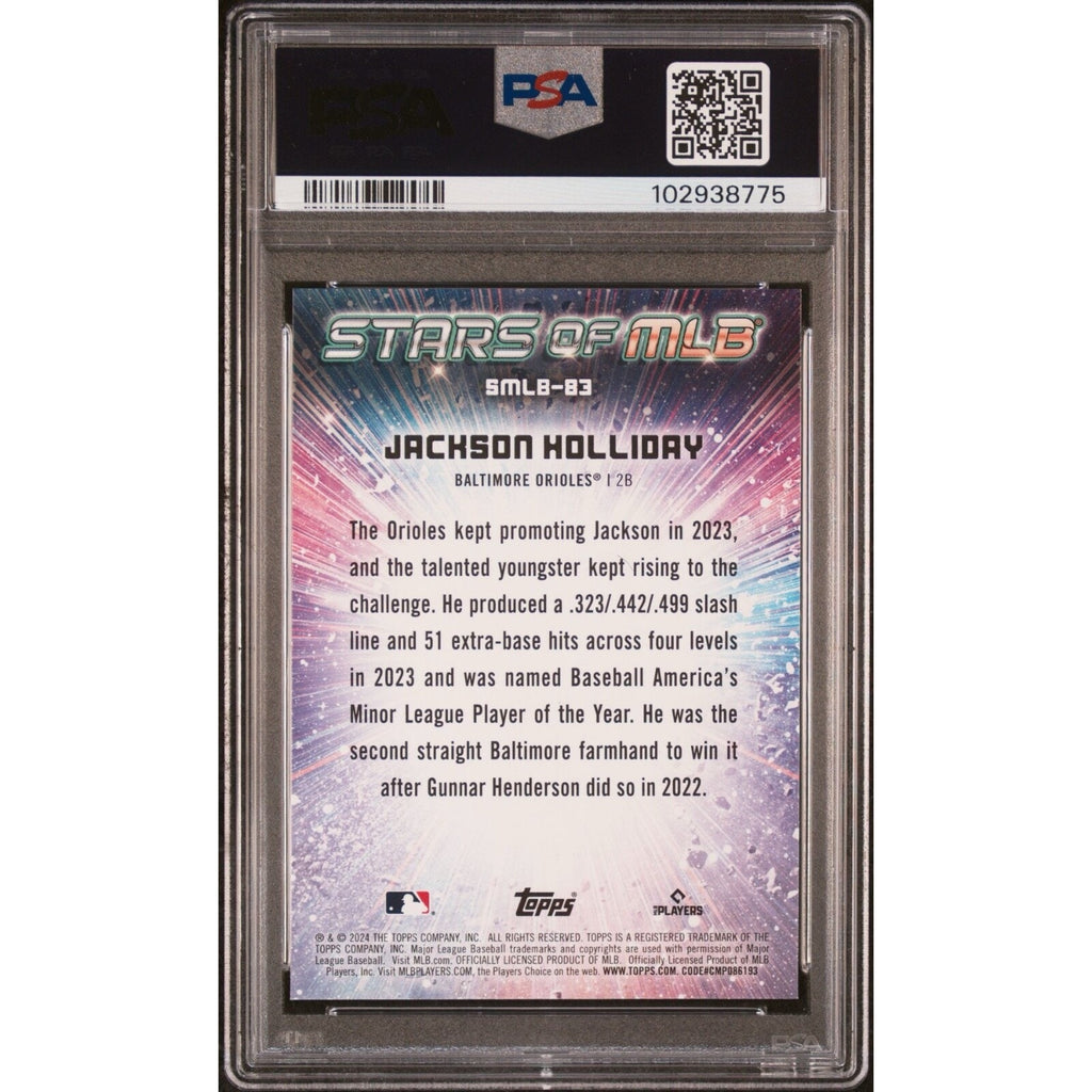 2024 Topps Update Series - Stars of MLB #SMLB-83 Jackson Holliday (RC) PSA 10