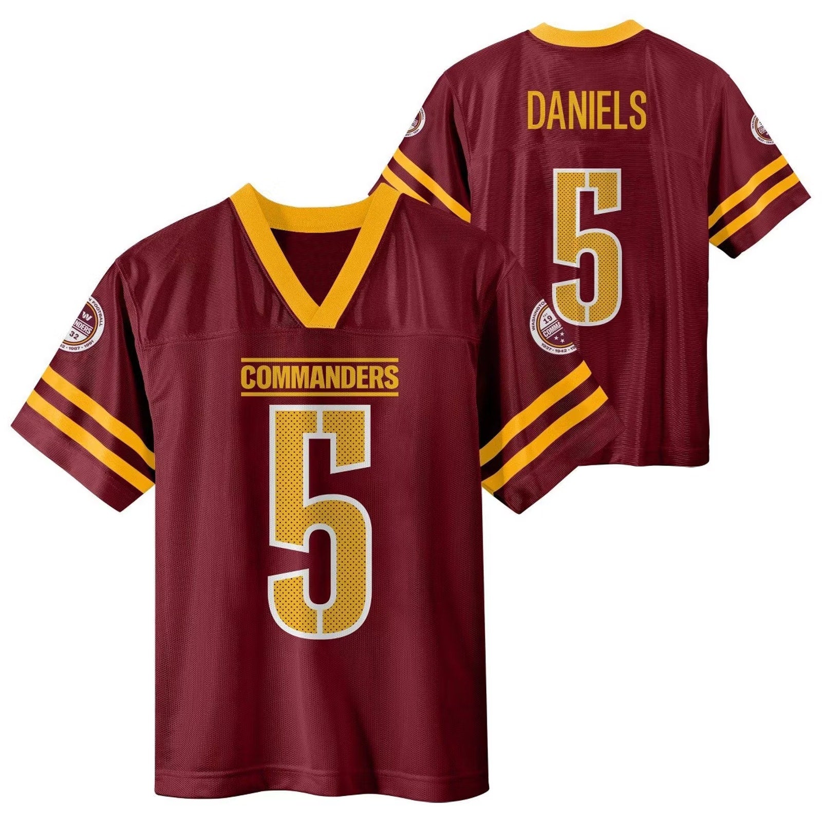 Washington Commanders Jayden Daniels Officially Licensed Home Jersey Kids L NWT