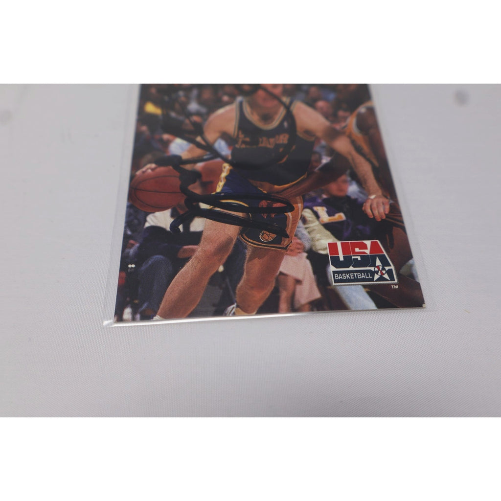 CHRIS MULLIN Signed 92 Skybox USA Basketball NBA Playoffs 60 Coloration On Back