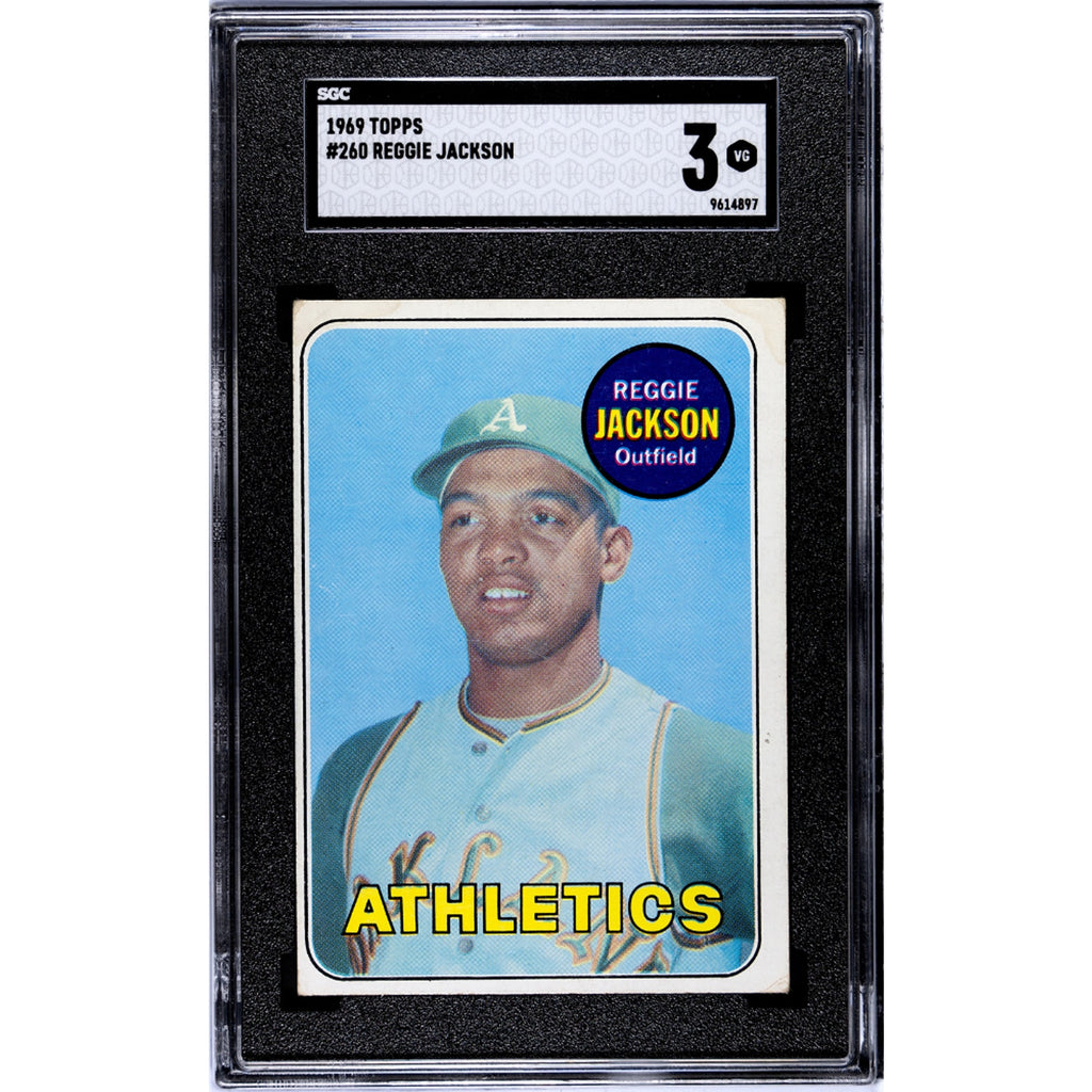 Reggie Jackson 1969 Topps Rookie #260 RC SGC 3
