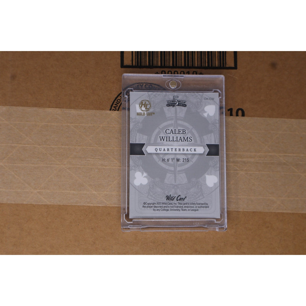 Caleb Williams 2023 Wild Card 5 Card Draw King Of Spades 1/1 #DK-CW USC Trojans