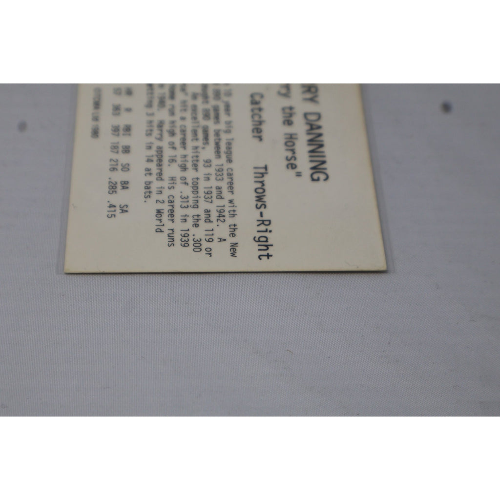 Harry Danning Auto 1980 TCMA All Time New York Giants #1980-HADA Autographed