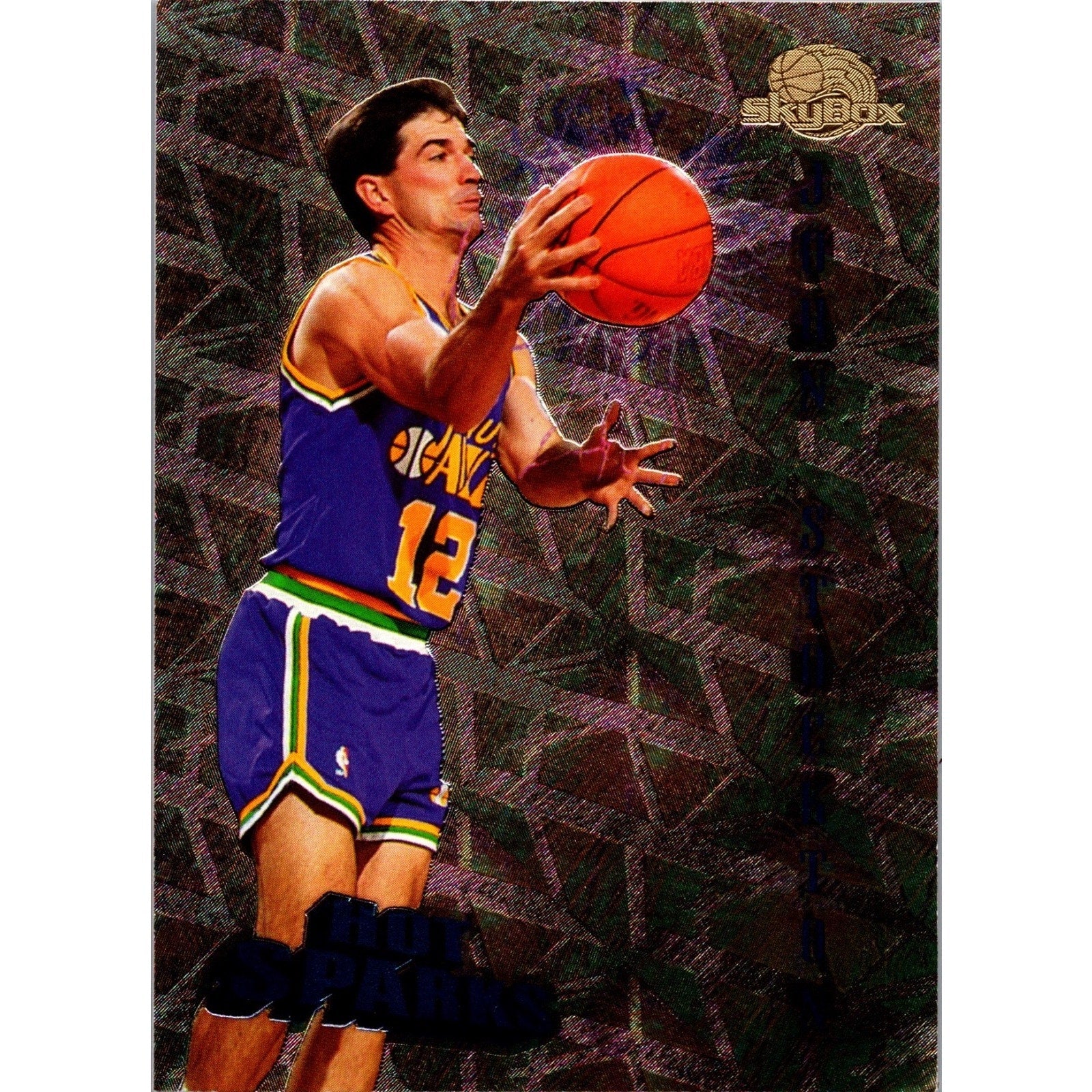 Lot Of 2 NM 1996 Skybox Hot Sparks Inserts John Stockton HS10/Shawn Kemp HS8