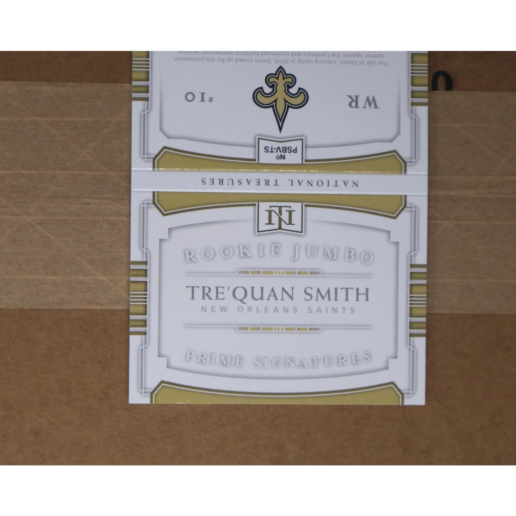 Trequan Smith 2018 Panini Jumbo Patch Rookie Auto Booklet Card #PSBV-TS /99 RC
