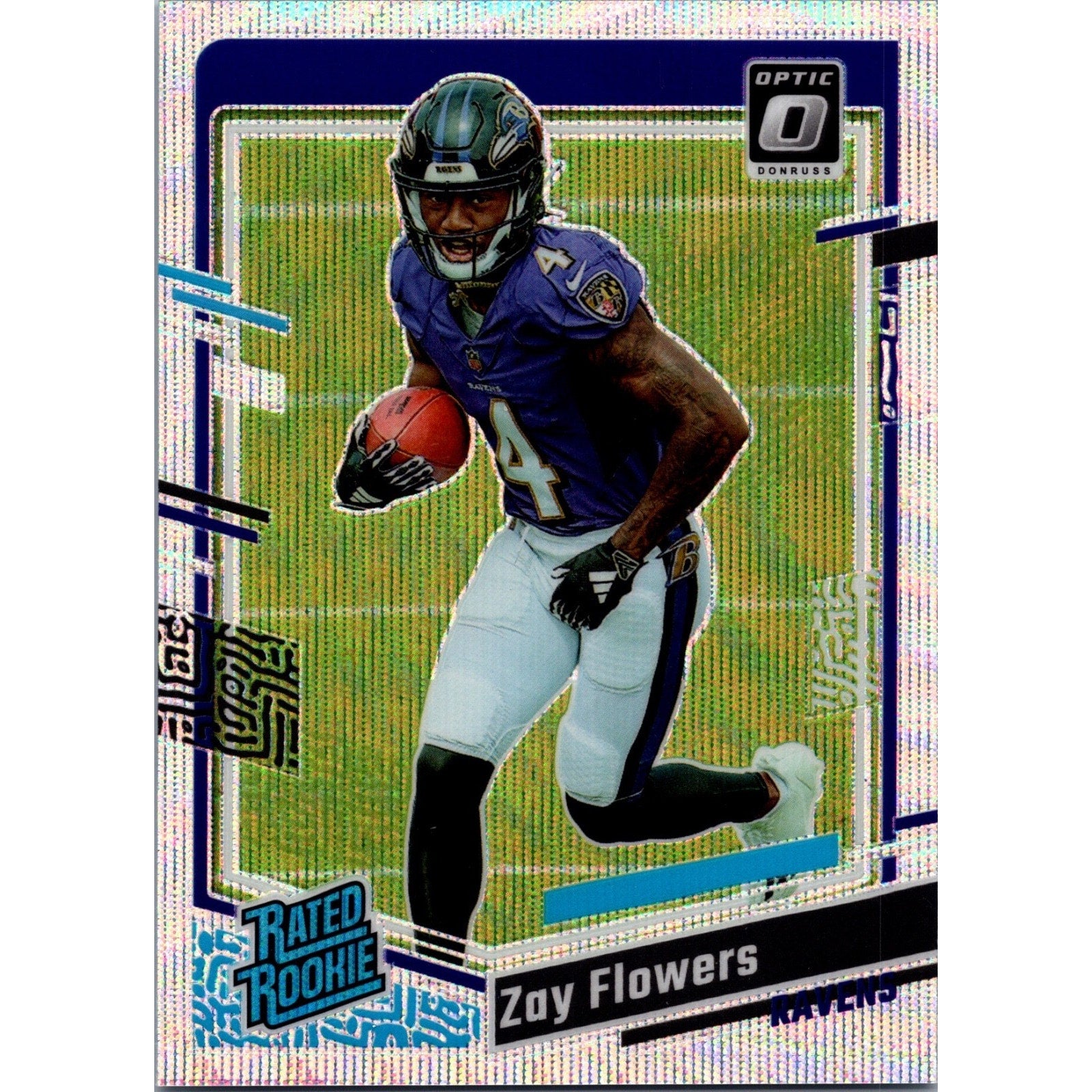 2023 Donruss Optic - Rated Rookie Zay Flowers #210 Wave Prizm /300 RC