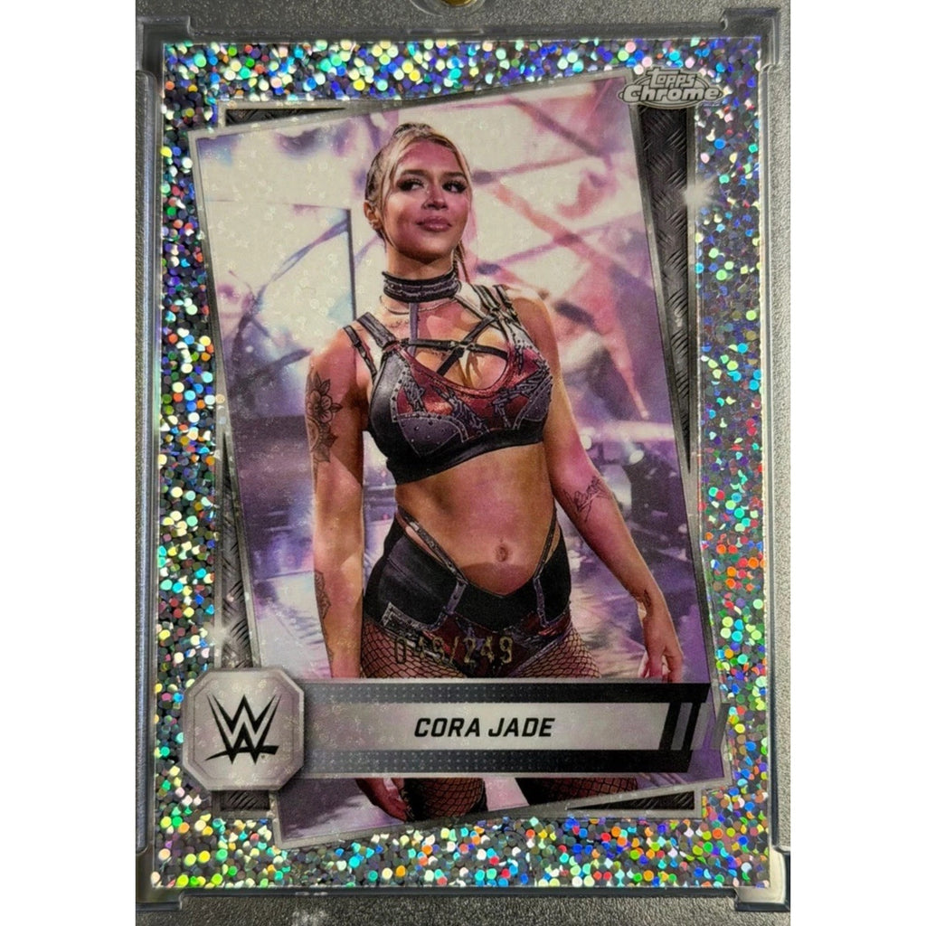2025 Topps Chrome WWE Cora Jade Sparkle Refractor /299