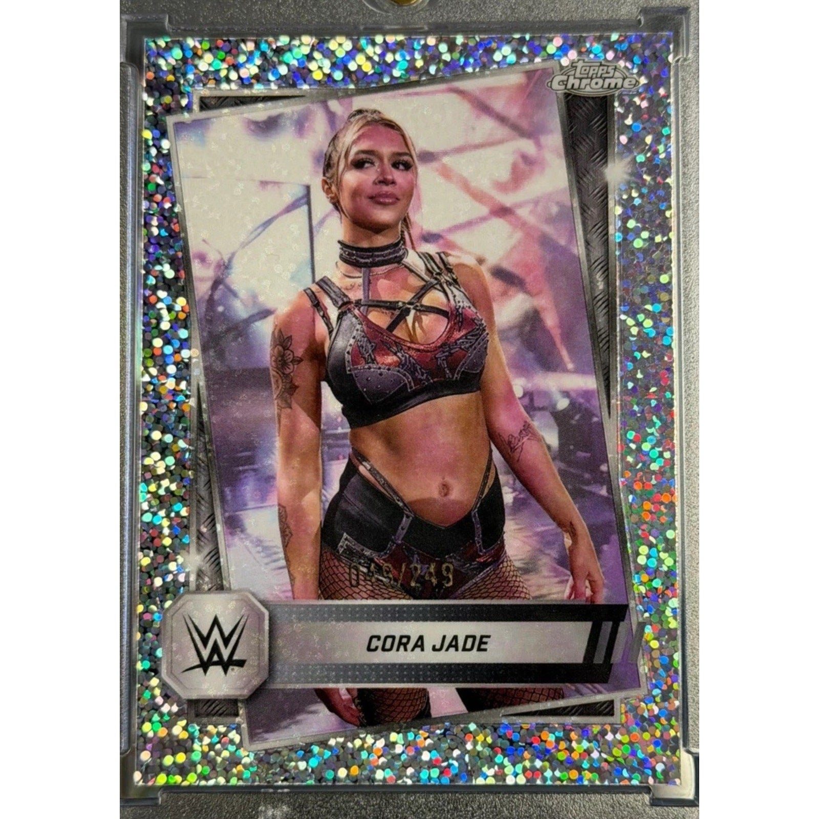 2025 Topps Chrome WWE Cora Jade Sparkle Refractor /299