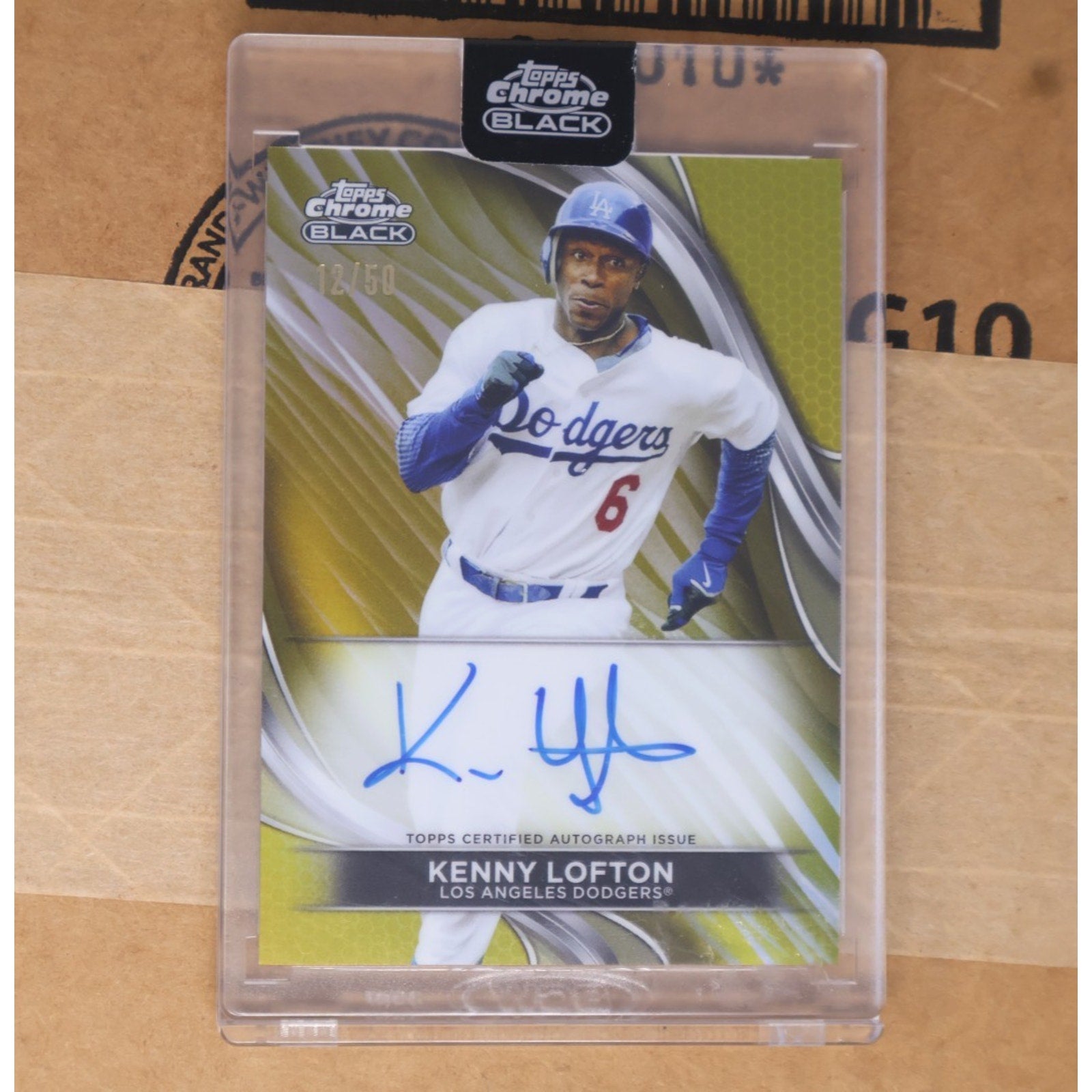 Kenny Lofton 2024 Topps Chrome Black Autograph Card #CBA-KL /50