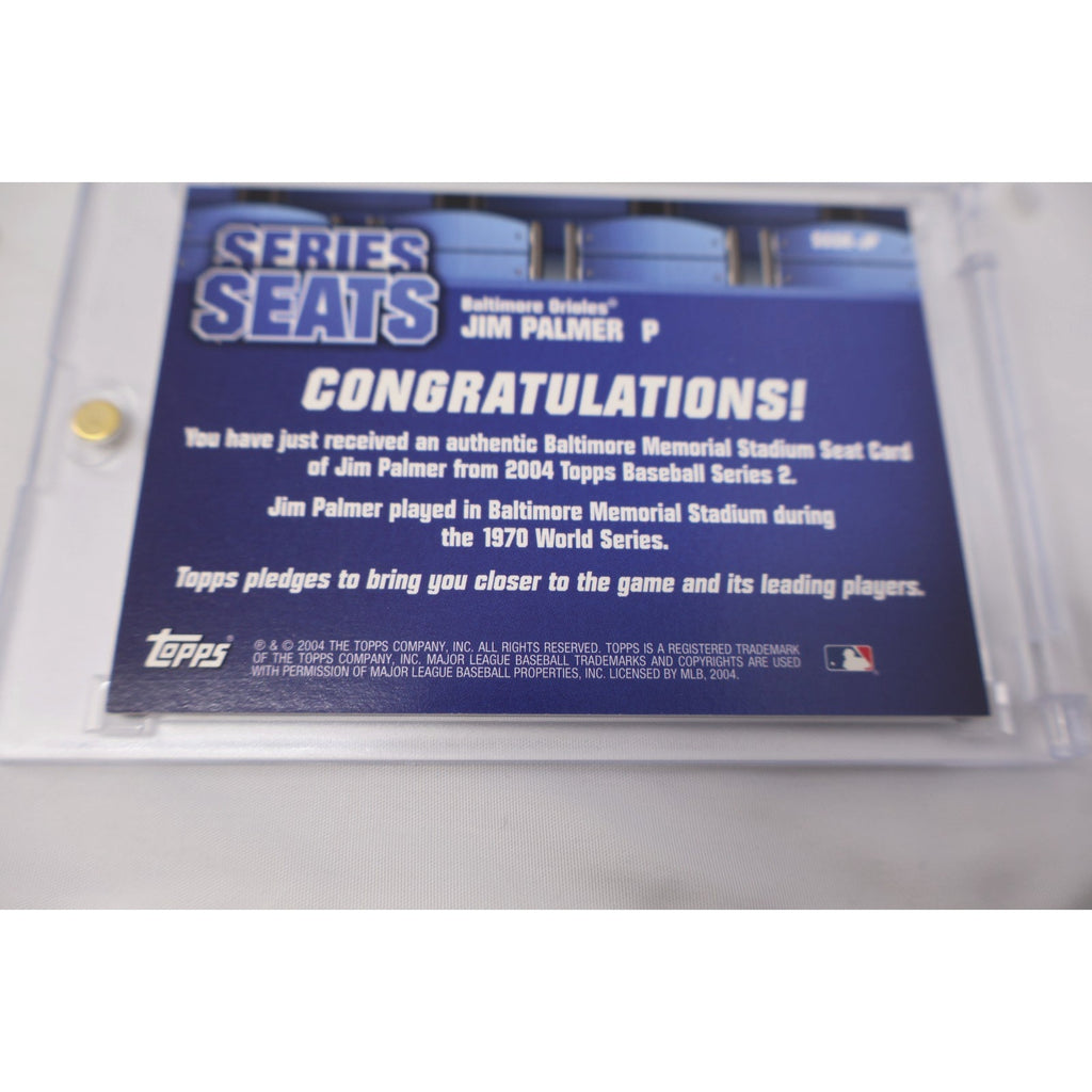 Jim Palmer 2004 Topps Series Seats Relics #SSSR-JP Mint