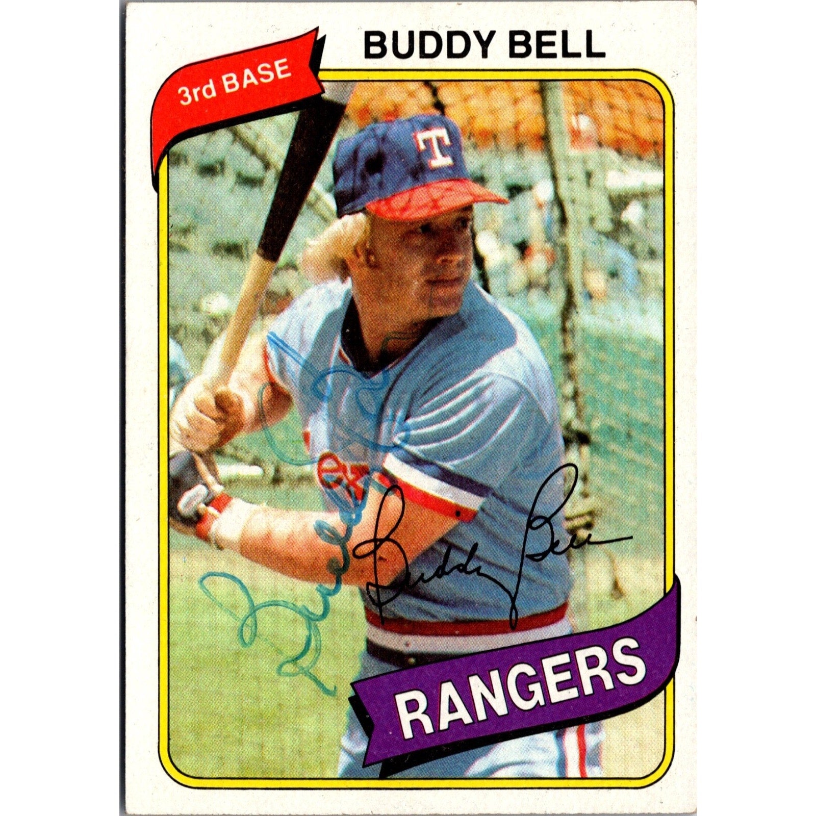 BUDDY BELL 1980 Topps #190 AUTOGRAPH RANGERS Auto Signed Reds Astros Tigers