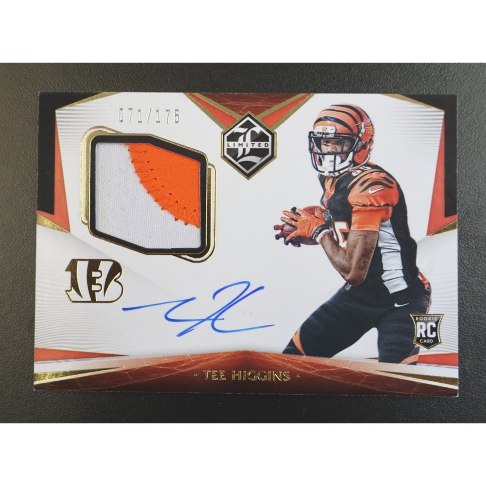 Tee Higgins 2020 Panini Limited Rookie Patch Autograph RPA #110 /49 SP RC NM