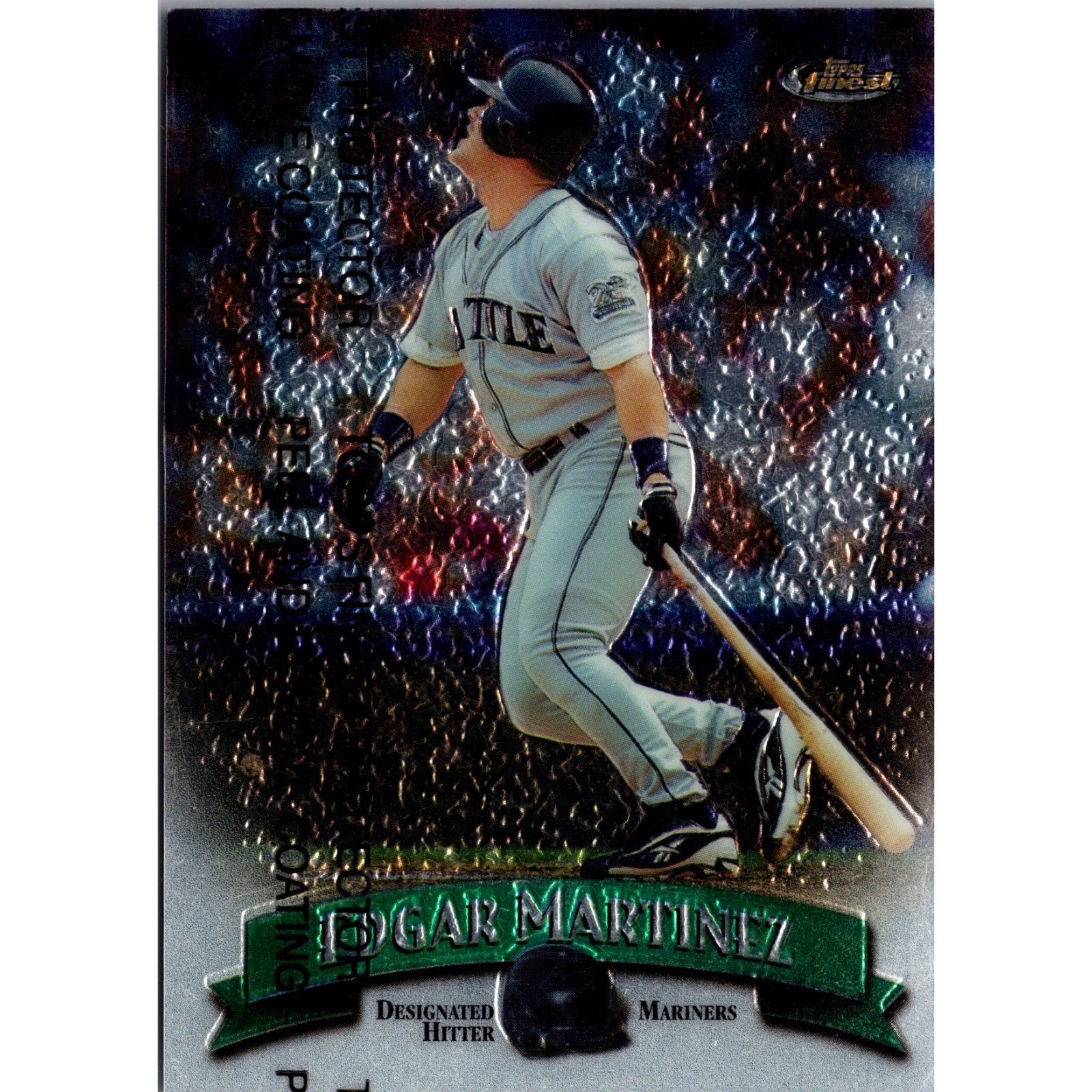 Edgar Martinez 1998 Topps Finest + Protective Coating #35