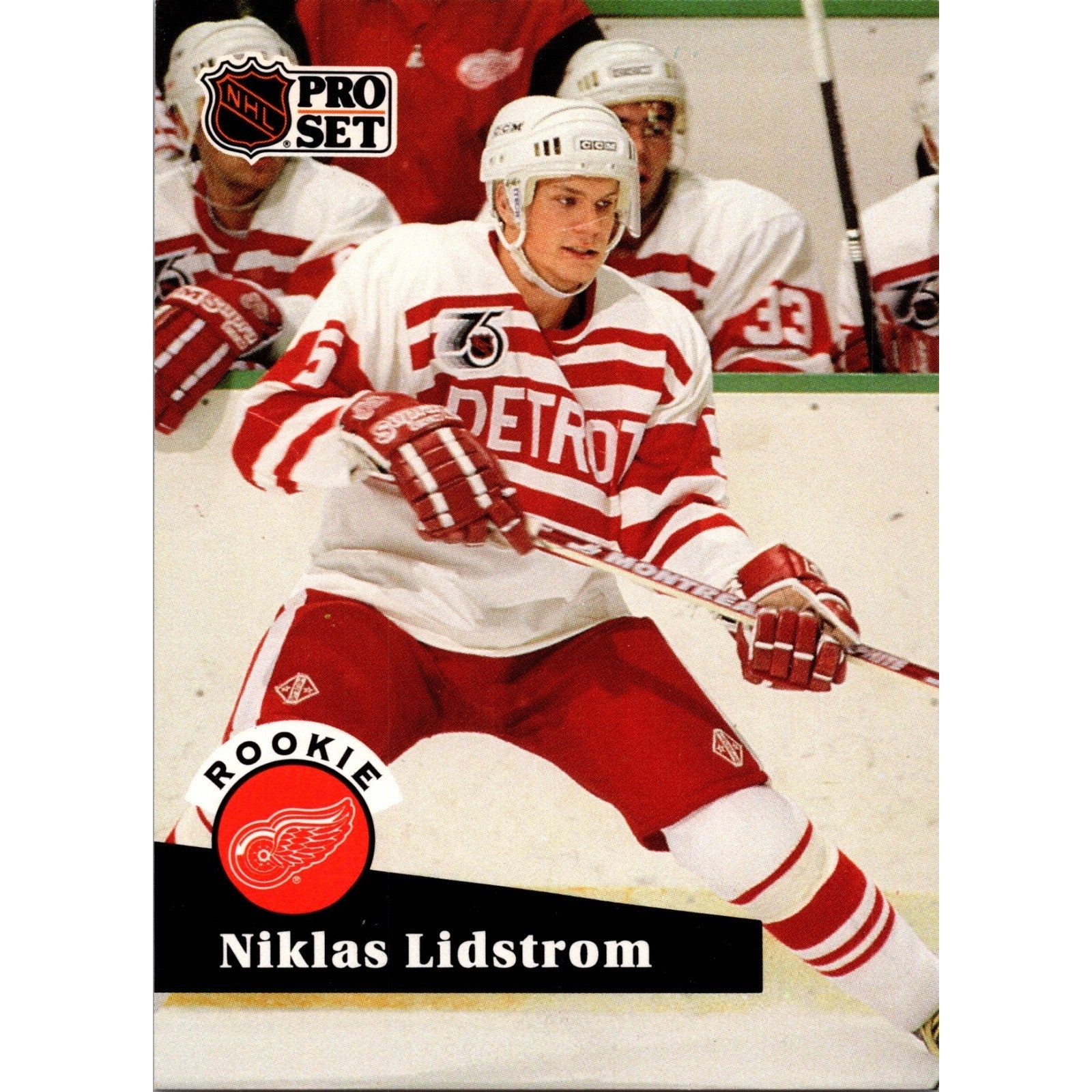 Niklas Lidstrom 1991-92 Pro Set Rookie Card #531 Detroit Red Wings RC