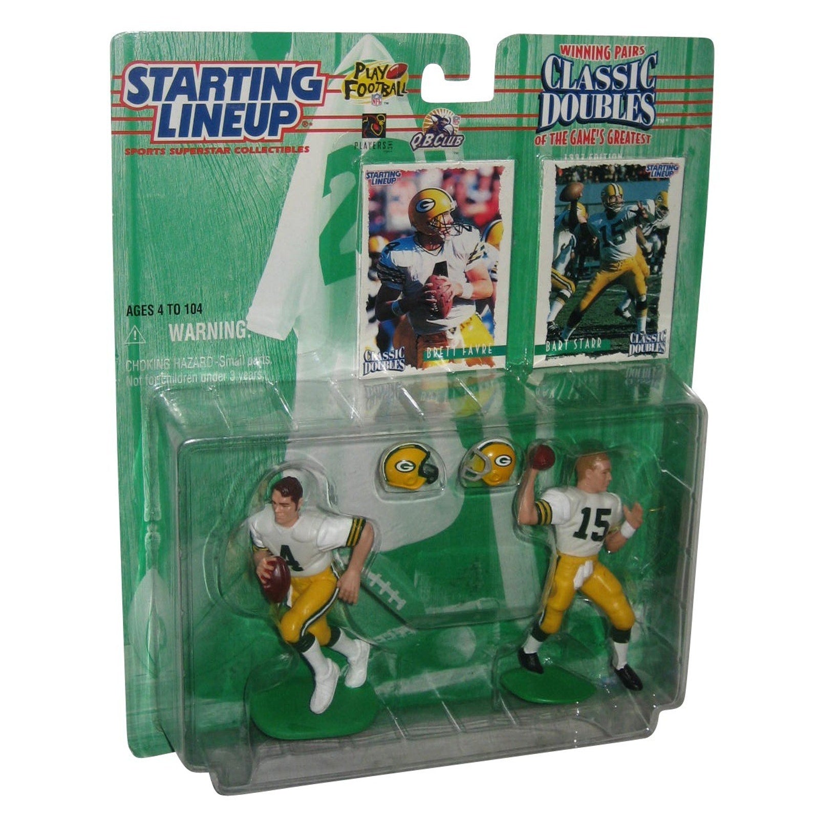 1997 STARTING LINEUP Classic Doubles Brett Favre & Bart Starr (Packers)