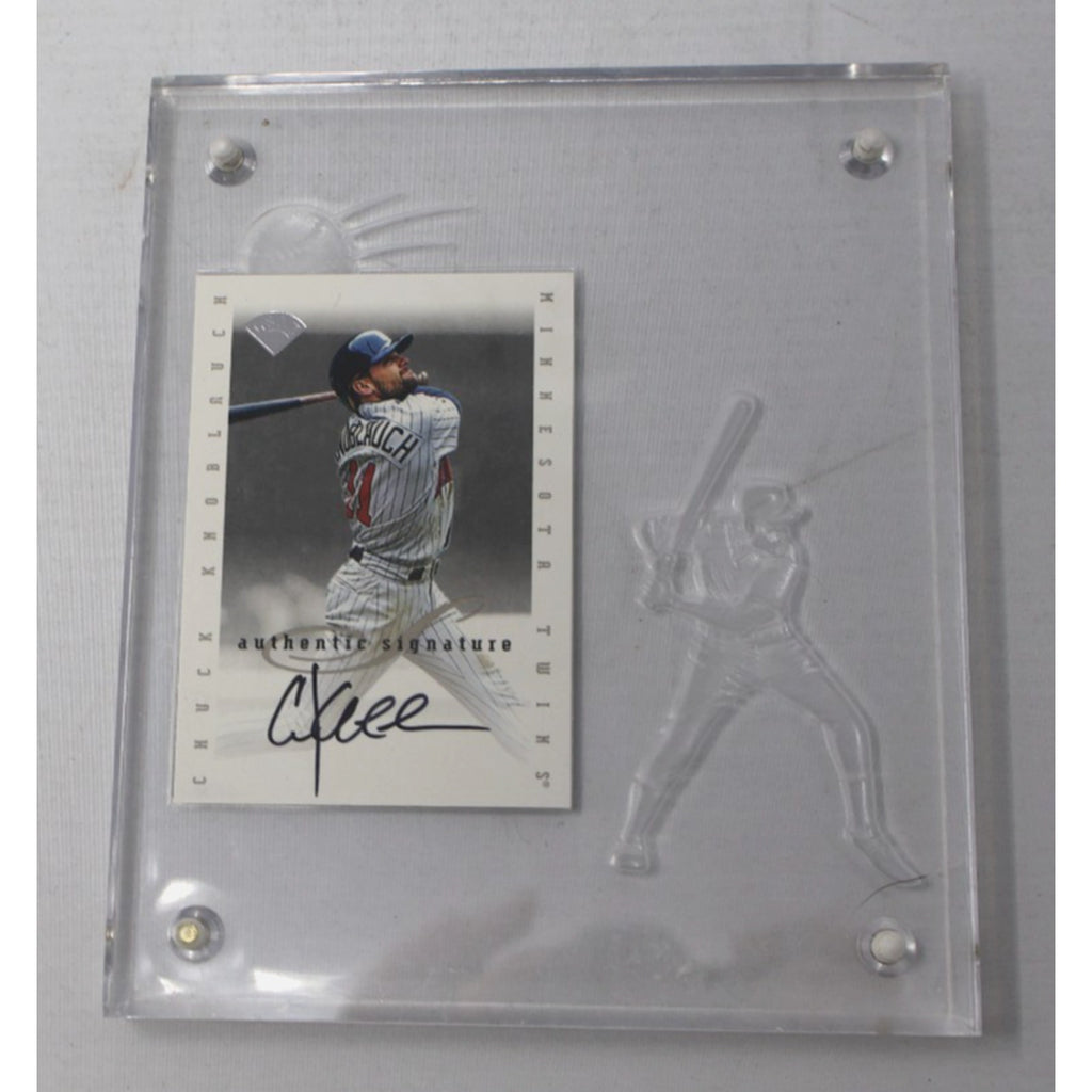 Chuck Knoblauch+Mike Magnante 1996 Leaf Authentic Signature Auto+ Cool Case