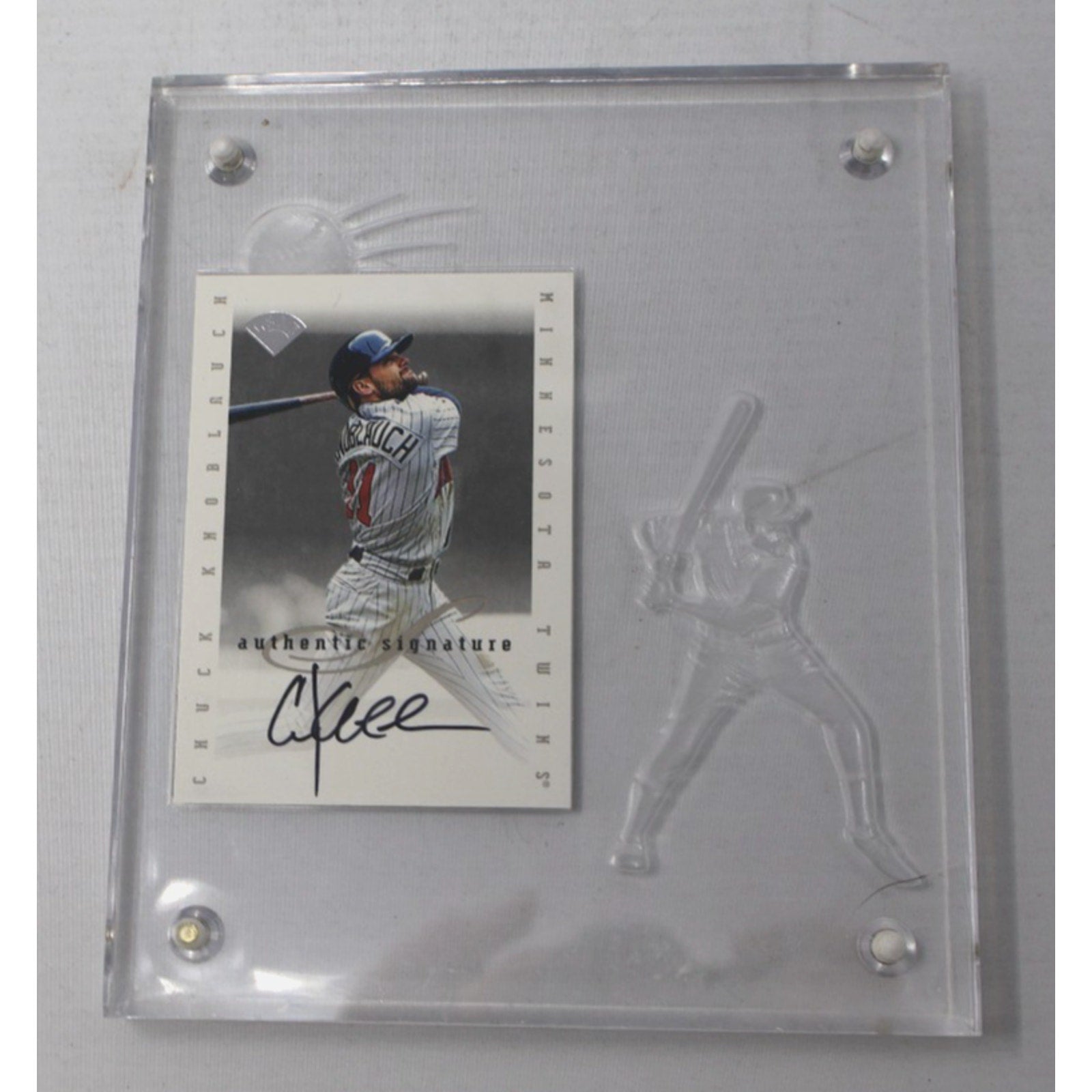 Chuck Knoblauch+Mike Magnante 1996 Leaf Authentic Signature Auto+ Cool Case