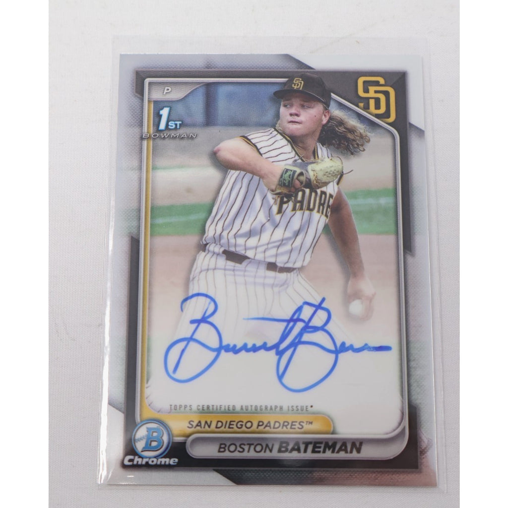 Boston Bateman 2024 1st Bowman Chrome Auto #CPA-BBA Signed Rookie Card RC