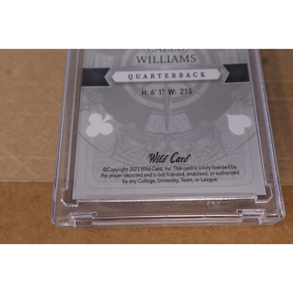 Caleb Williams 2023 Wild Card 5 Card Draw King Of Spades 1/1 #DK-CW USC Trojans