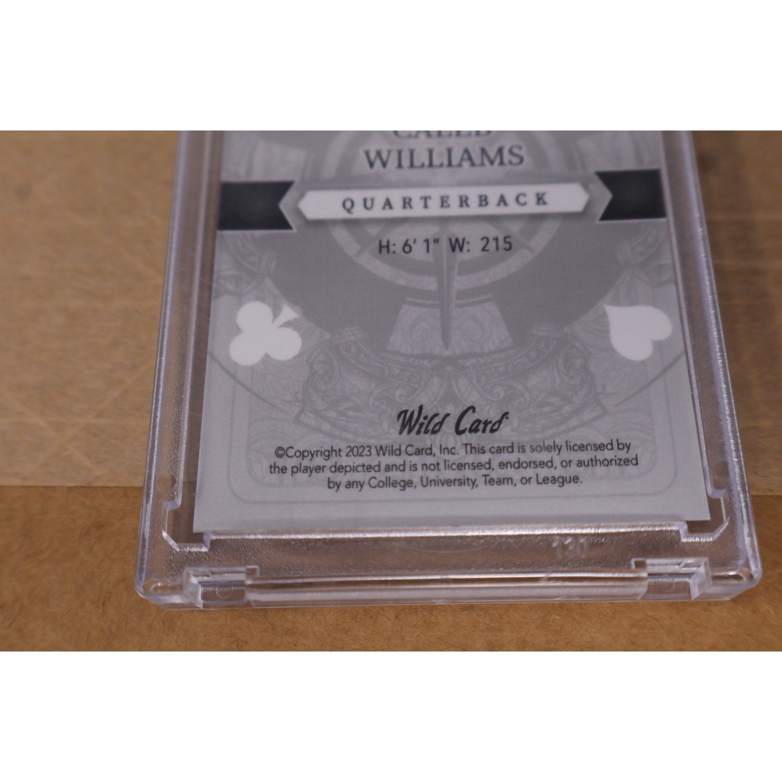 Caleb Williams 2023 Wild Card 5 Card Draw King Of Spades 1/1 #DK-CW USC Trojans