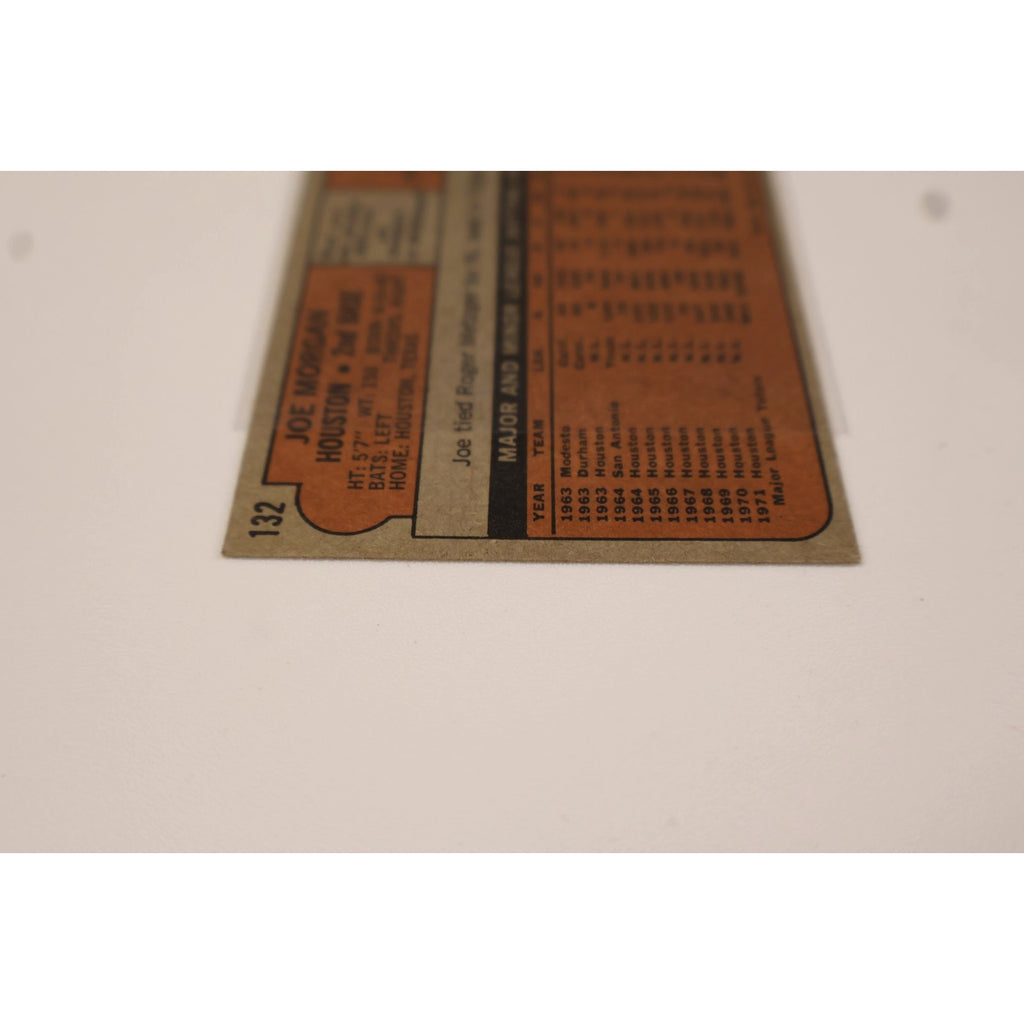 Joe Morgan 1972 Topps #132 Houston Astros NM Slight Scuffing On Corners Fresh