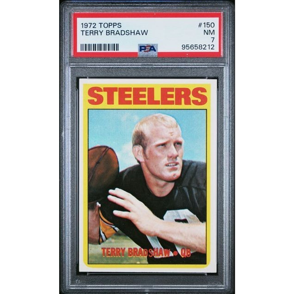 Terry Bradshaw 1972 Topps #150 Vintage PSA 7 Pittsburgh Steelers HOF