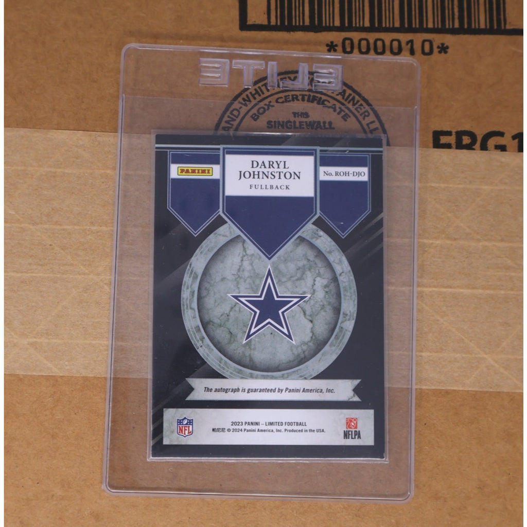 Daryl Johnston 2023 Panini Limited Ring Of Honor Autoraphs 45/49 #ROH-DJO