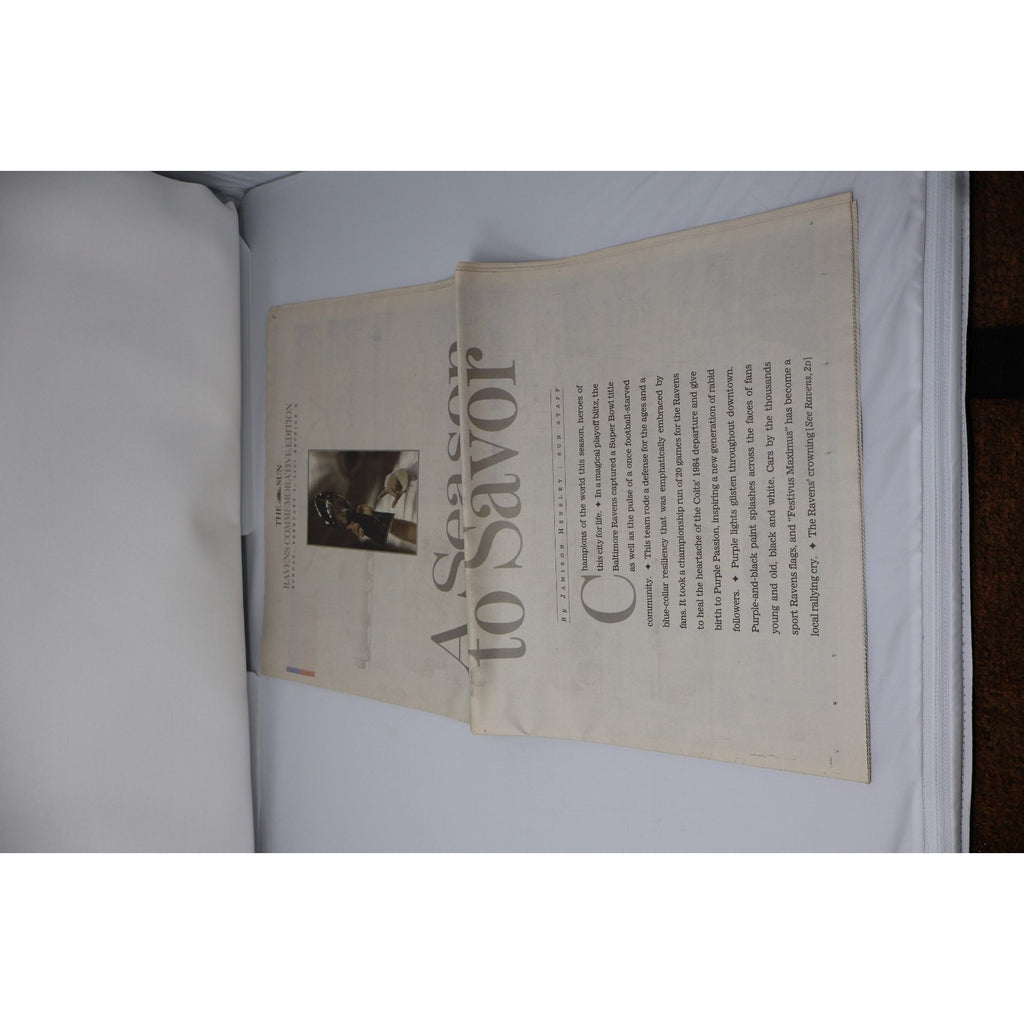 Baltimore Ravens 2001 NFL Champs Set Of 3 Headlines/ Commemorative Newspapers