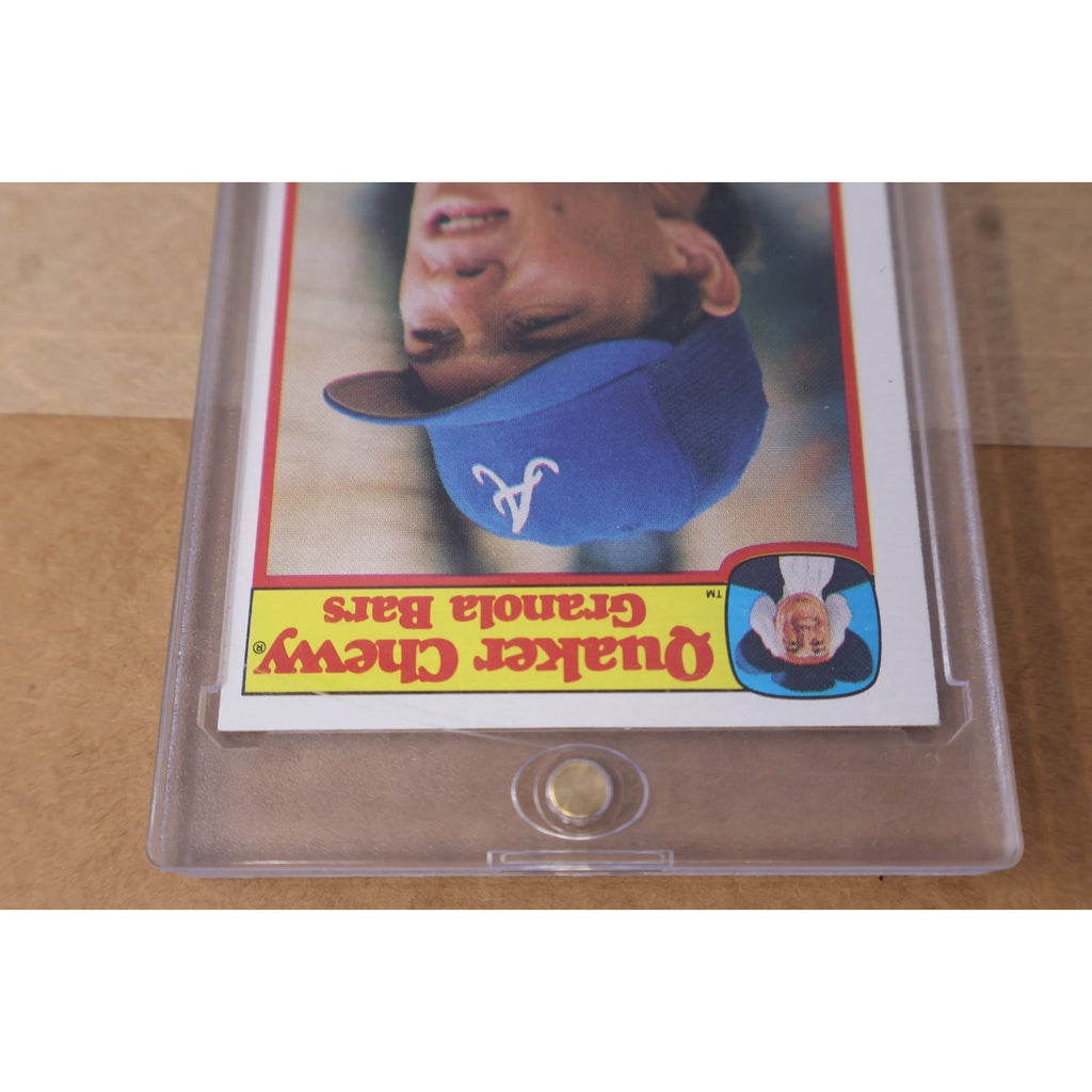 Dale Murphy Signed 1986 Topps Quacker Chewy Granola Bars 8/33 Card Auto