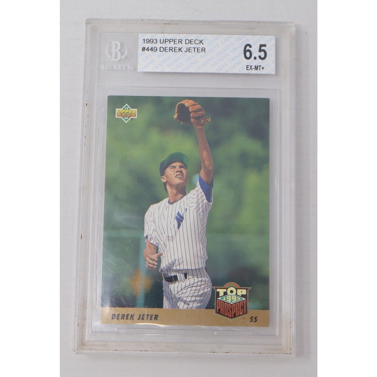 Derek Jeter 1993 Upper Deck Top Prospect Rookie #449 RC BGS 6.5