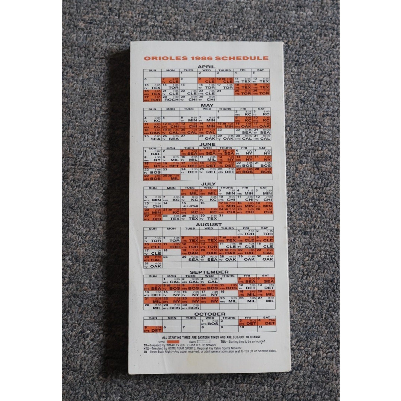 Vintage 1986 MLB Baltimore Orioles Media Guide Press Book TV Radio KG JD
