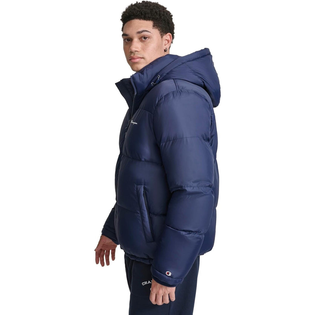Champion Men's Heavy Weight Puffer with Adjustable Hood Peacoat Winter Coat