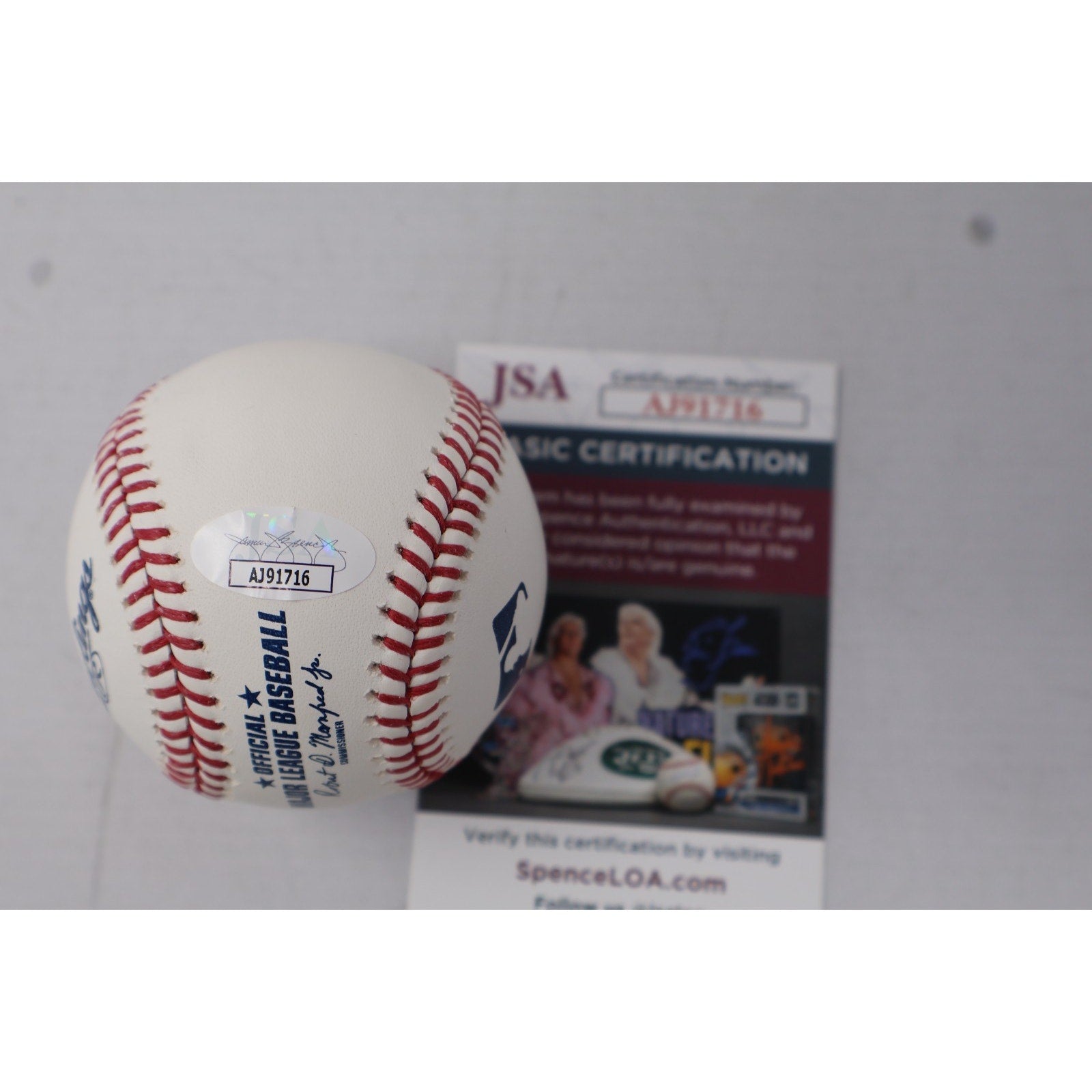 Jackson Holliday Signed Autographed Official MLB Baseball JSA COA