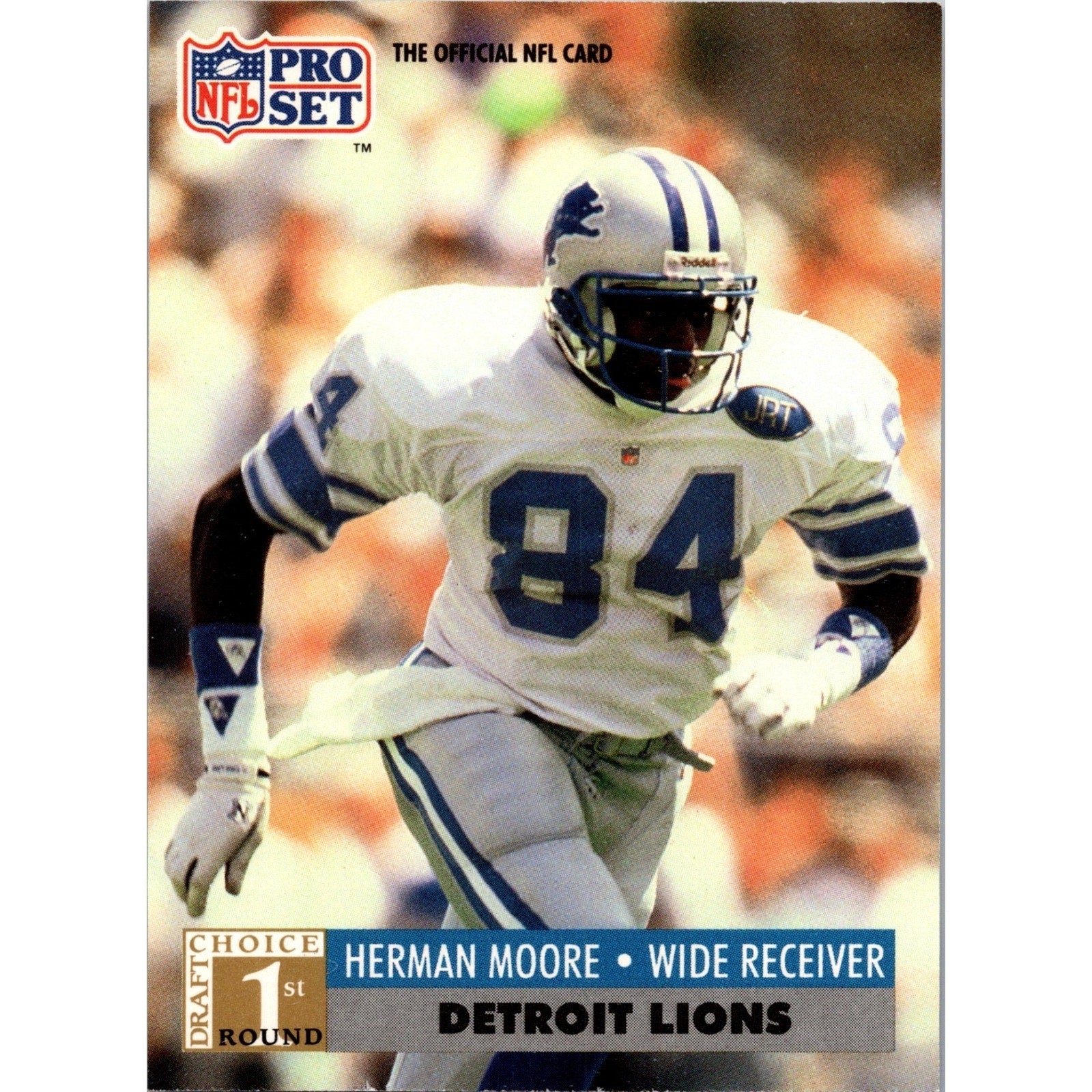 1991 Pro Set Herman Moore #739 FOOTBALL Rookie Detroit Lions RC