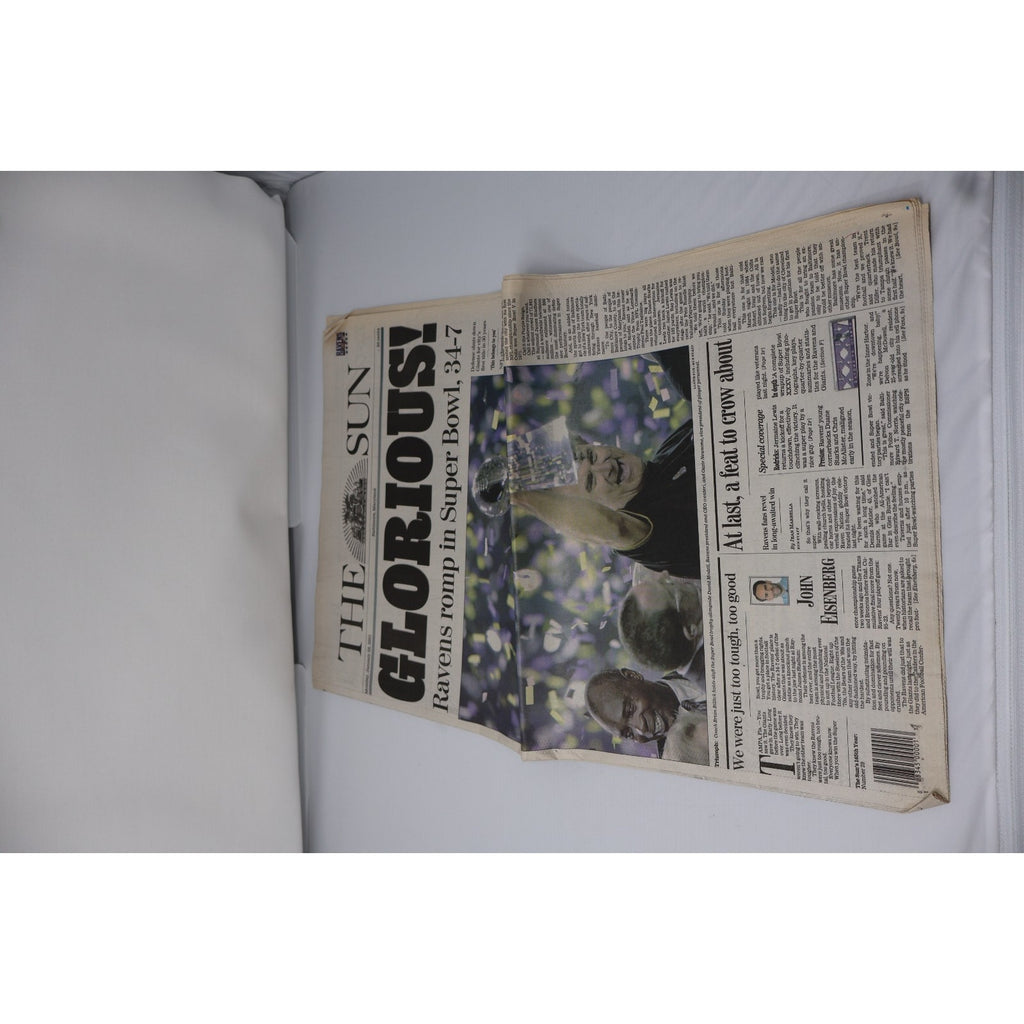 Baltimore Ravens 2001 NFL Champs Set Of 3 Headlines/ Commemorative Newspapers